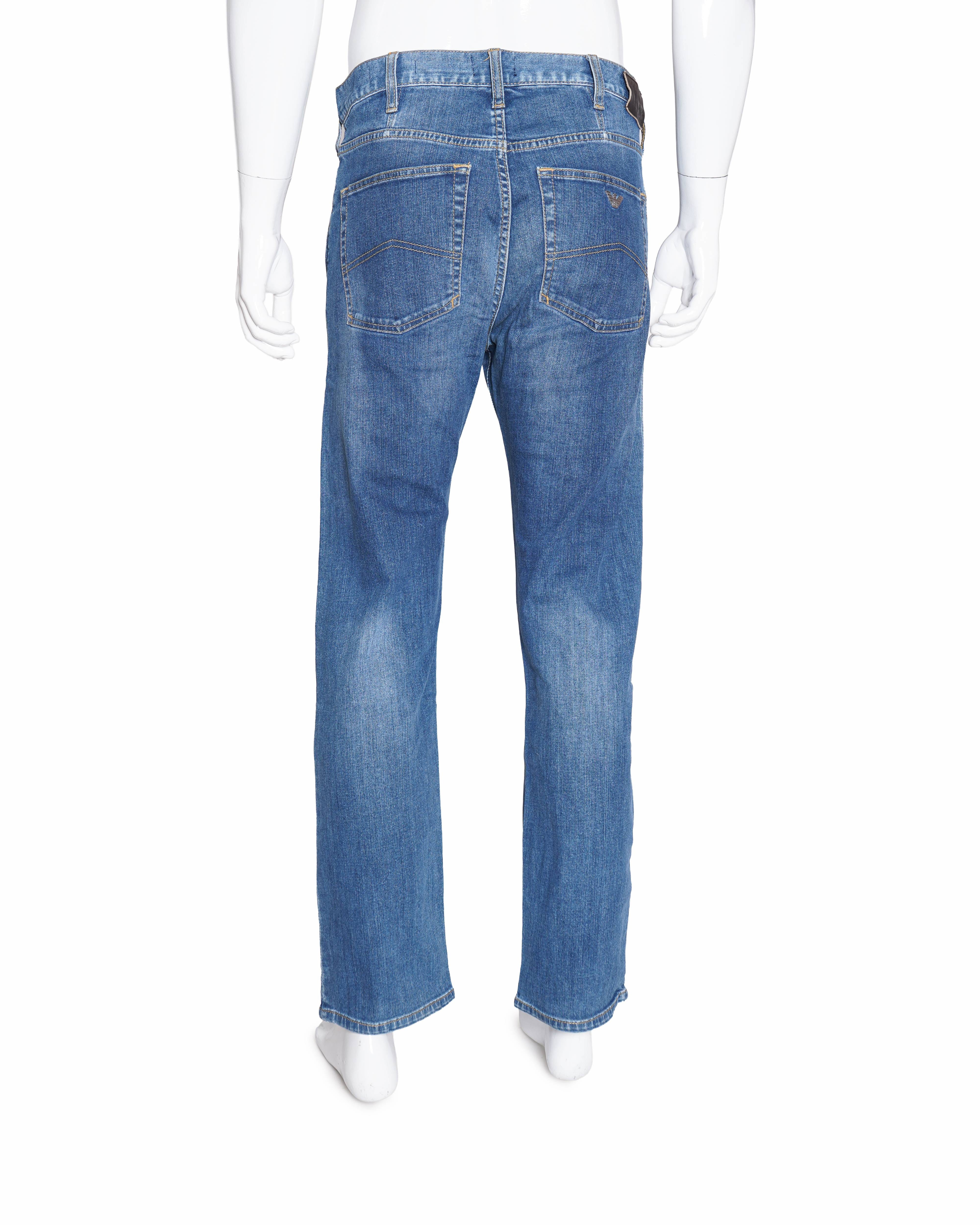Armani Emporio Armani Men's Straight - Leg Blue Jeans