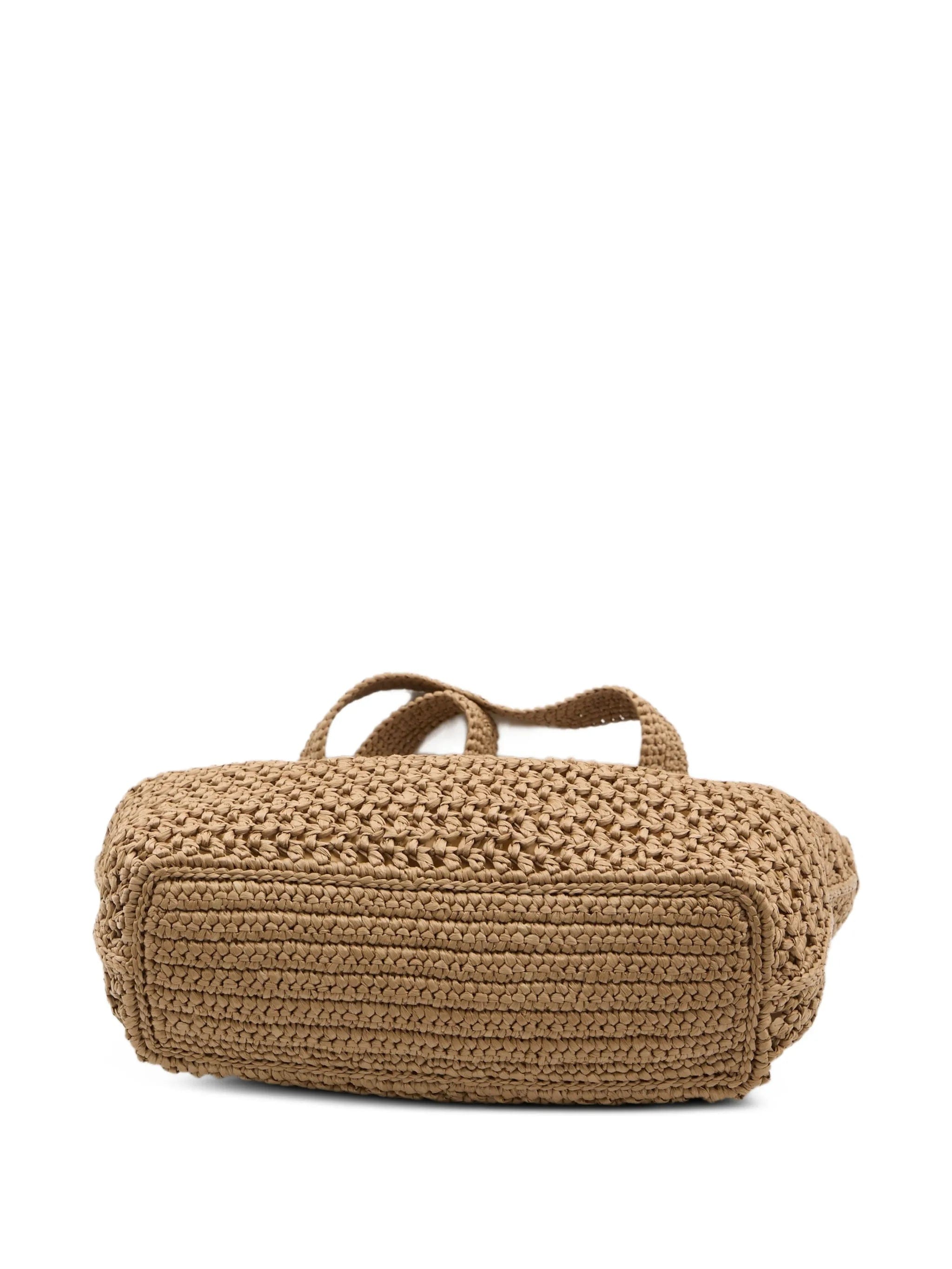 Tod's crochet raffia shopping bag
