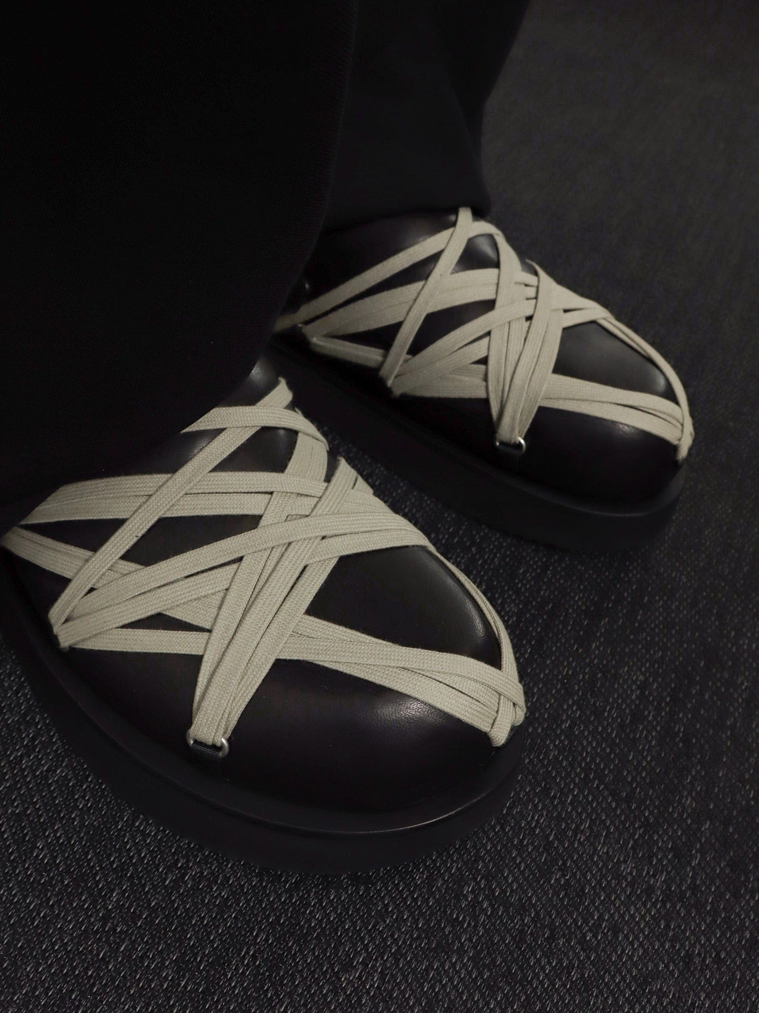 RICK OWENS Megalace leather sandals