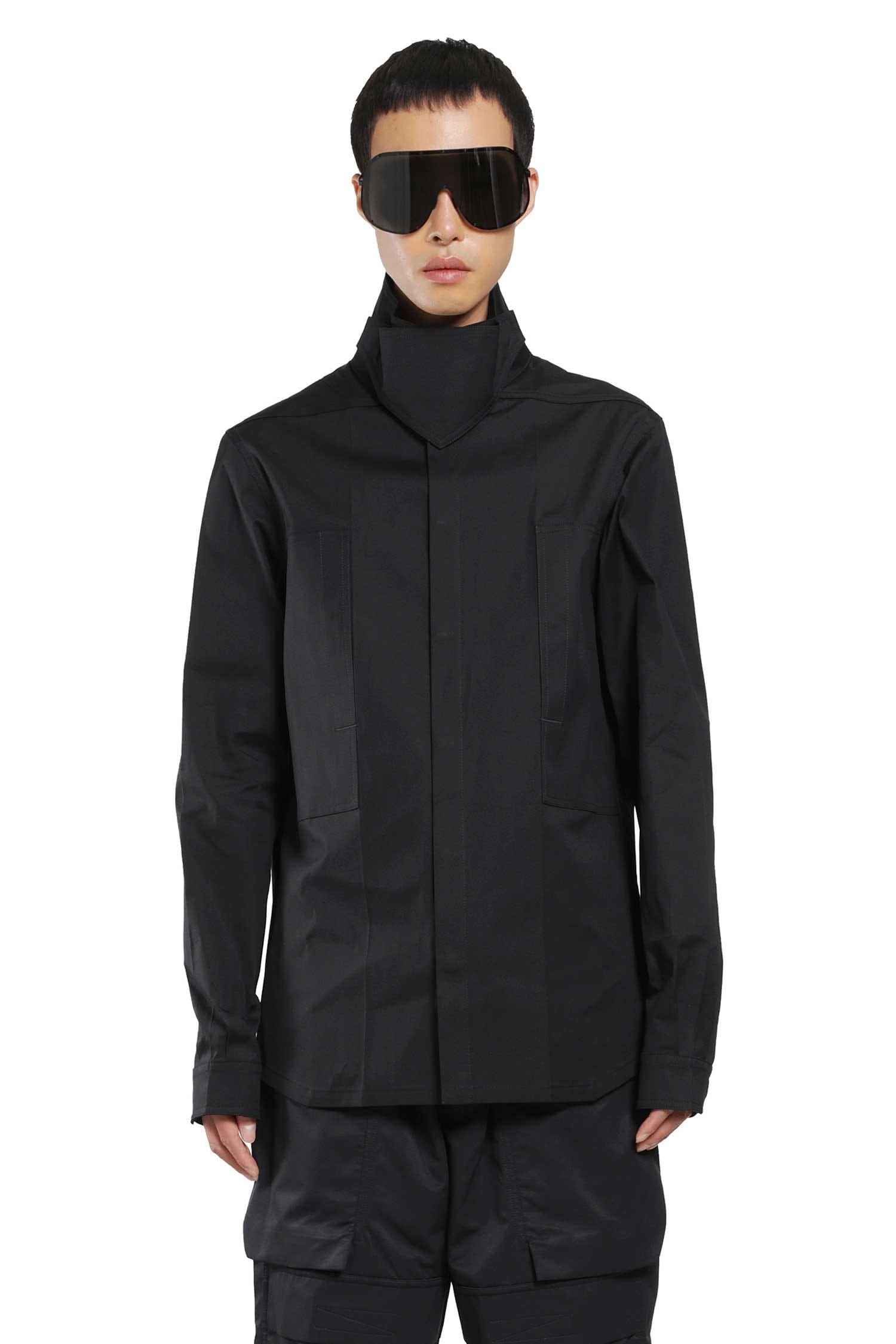 RICK OWENS Tower Outershirt in Heavy Poplin
