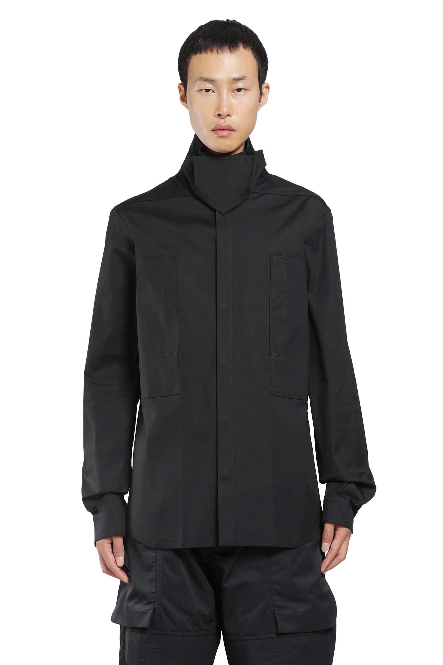 RICK OWENS Tower Outershirt in Heavy Poplin