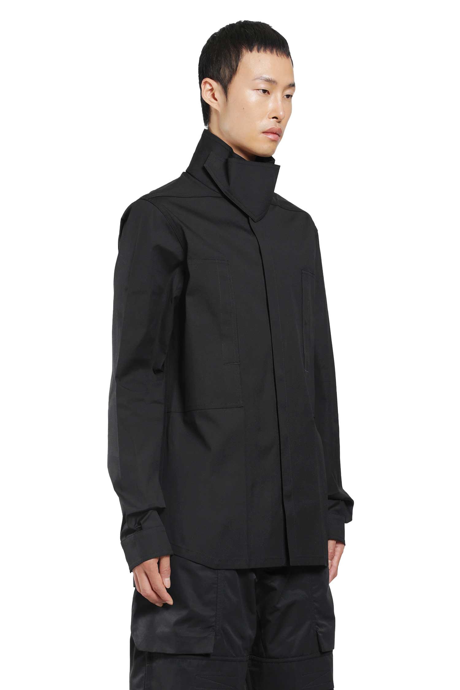 RICK OWENS Tower Outershirt in Heavy Poplin