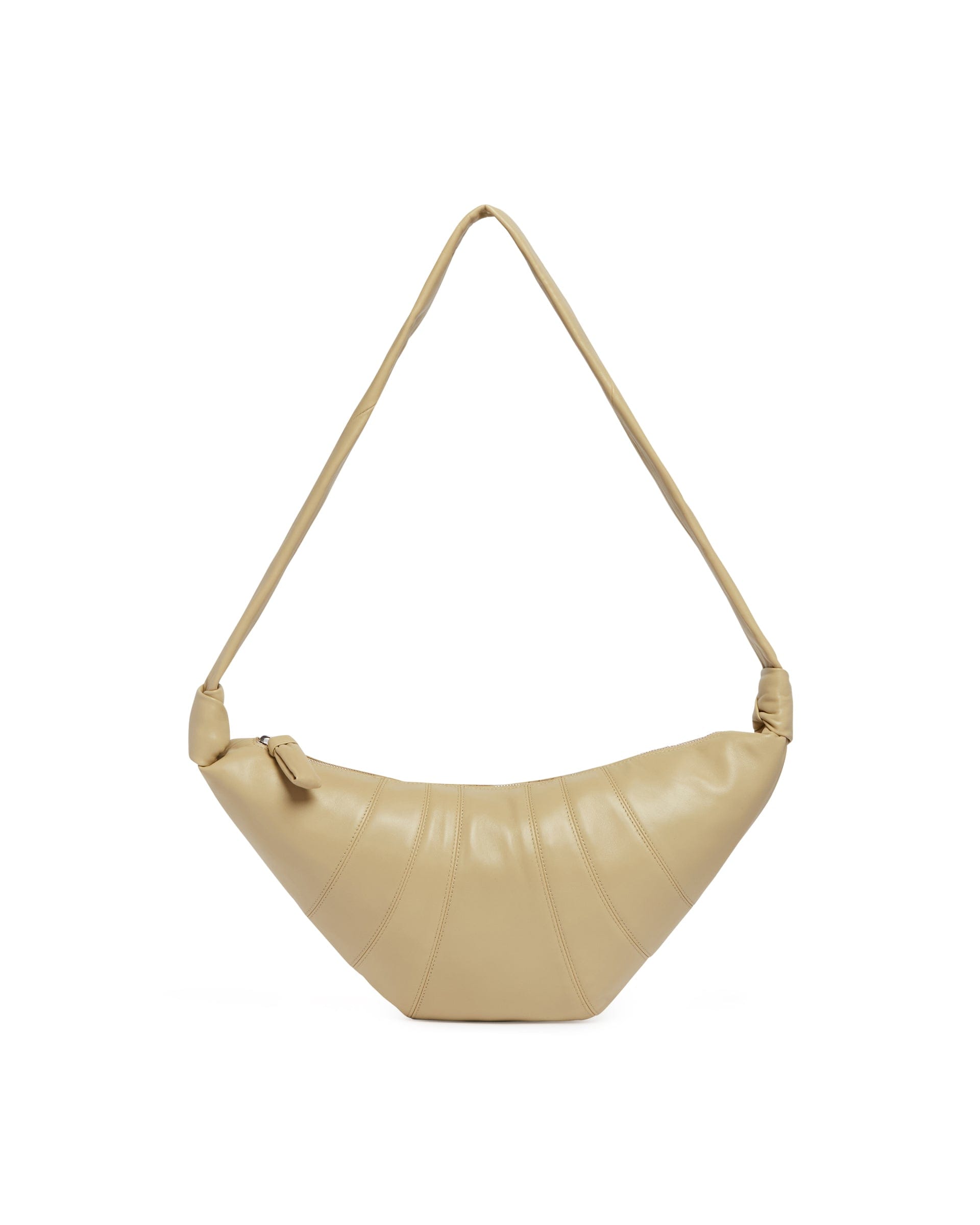 Lemaire Borsa Croissant Media In Pelle Beige