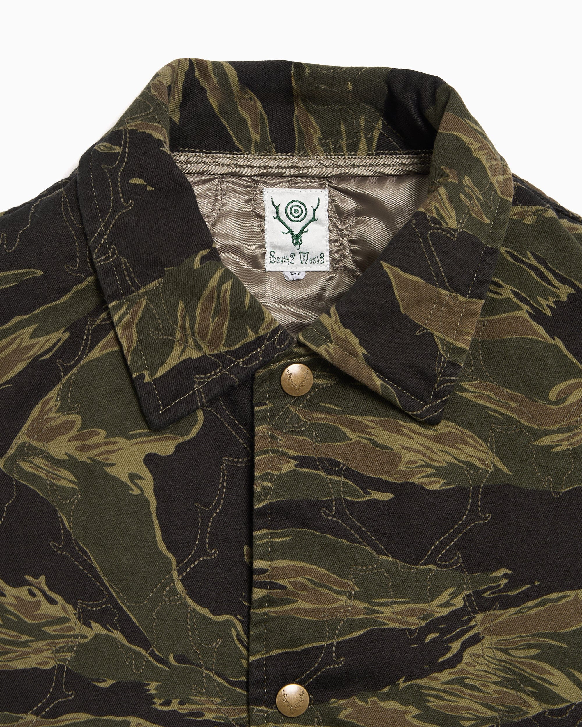 South2 West8 Chaqueta guateada camuflaje Relaxed South2 West8 Skull Quilting para hombre