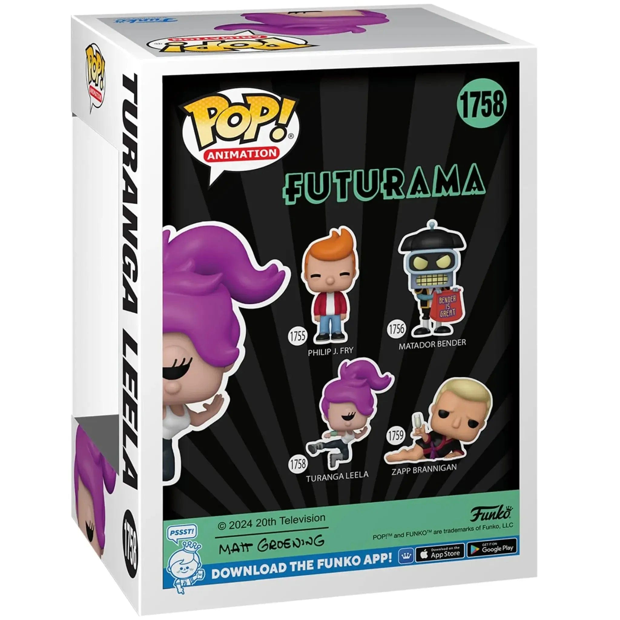 Funko Futurama - Turanga Leela Figure (4.25", Vinyl) - Funko - Pop! Animation Series (1758) - (2024)