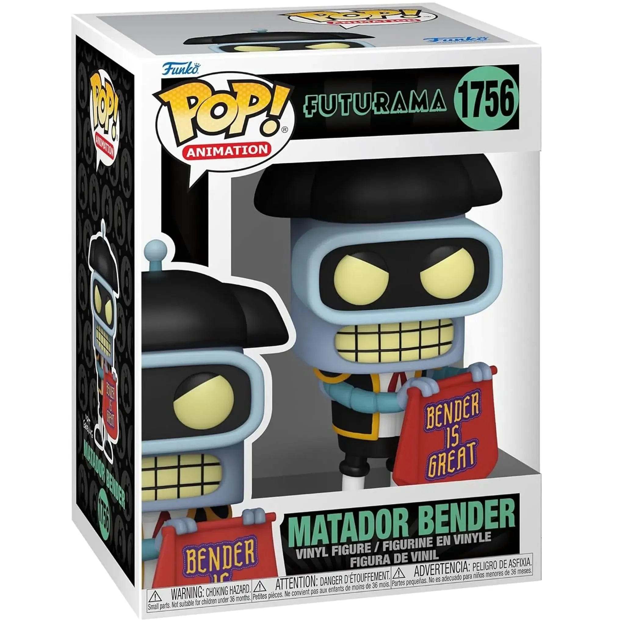 Funko Futurama - Matador Bender Figure (4.25", Vinyl) - Funko - Pop! Animation Series (1756) - (2024)
