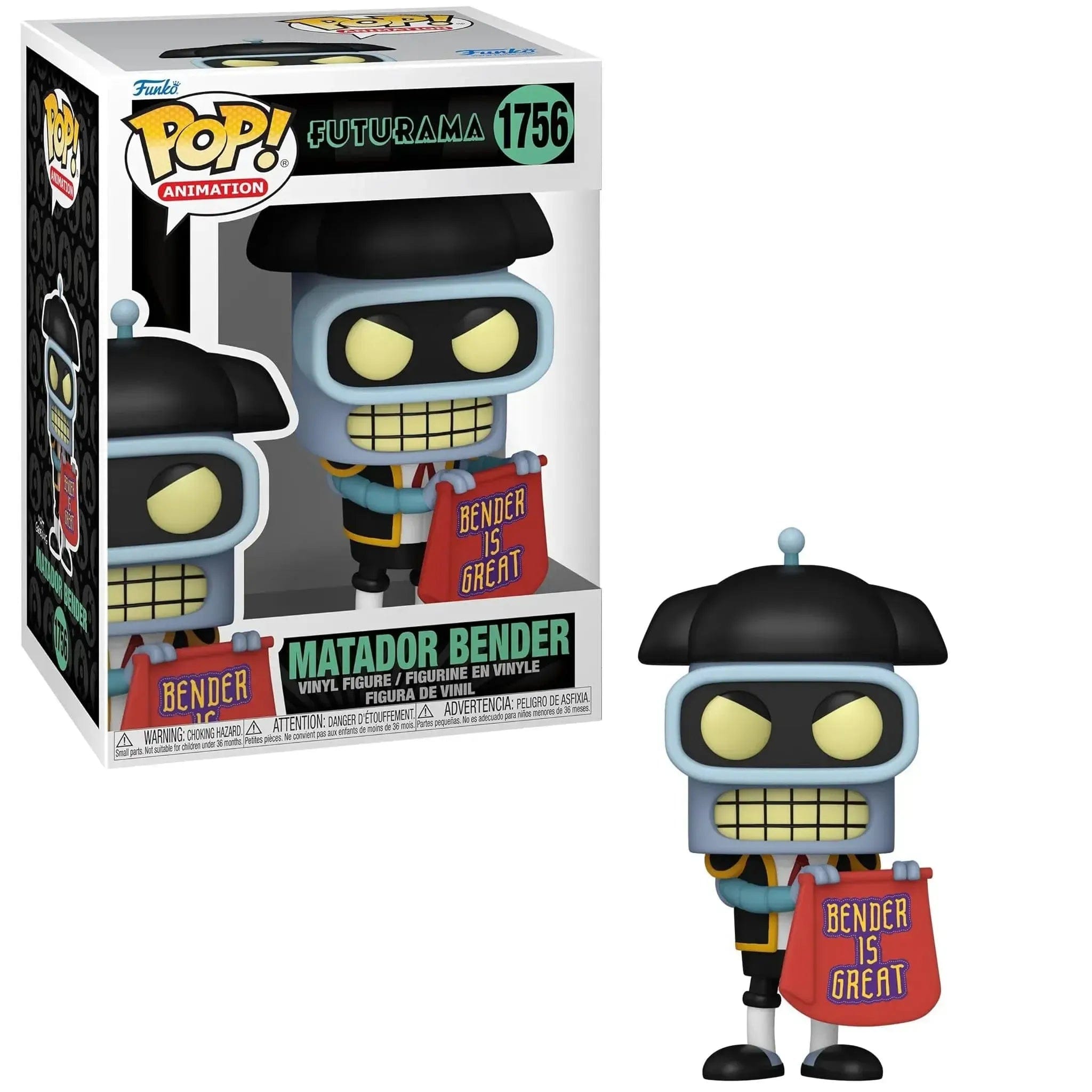 Funko Futurama - Matador Bender Figure (4.25", Vinyl) - Funko - Pop! Animation Series (1756) - (2024)
