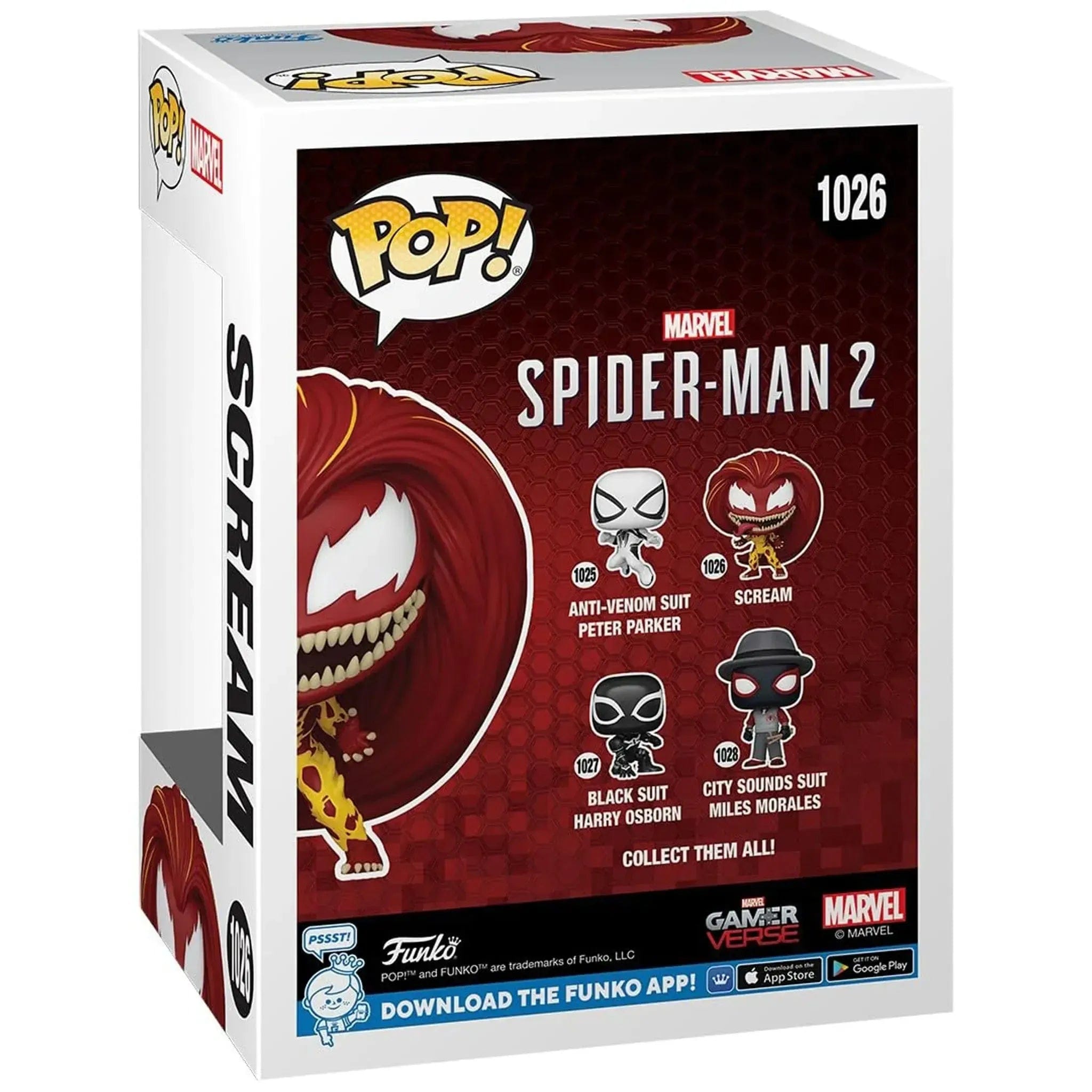 Funko Marvel Gamerverse [Spider - Man 2] - Scream Bobble - Head Figure (4") - Funko - Pop! Series (#1026) - (2024)