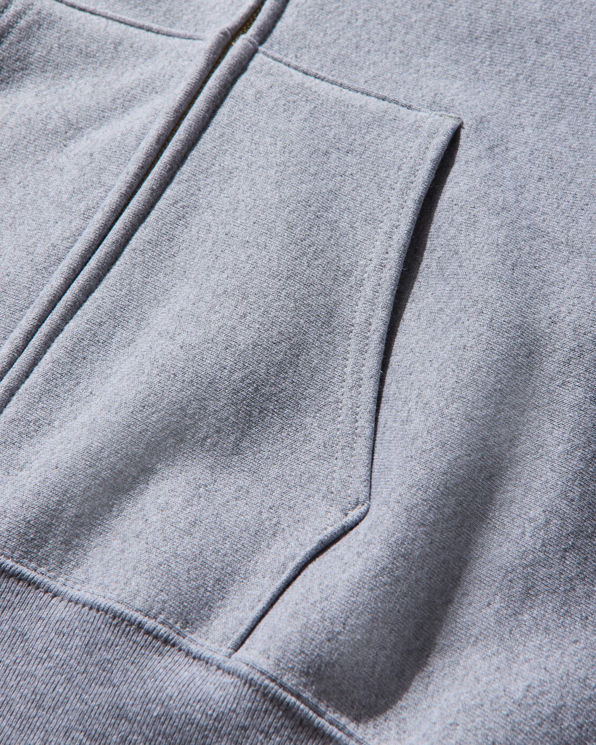 Champion Men's Made in USA Reverse Weave Zipped Hoodie Oxford Gray