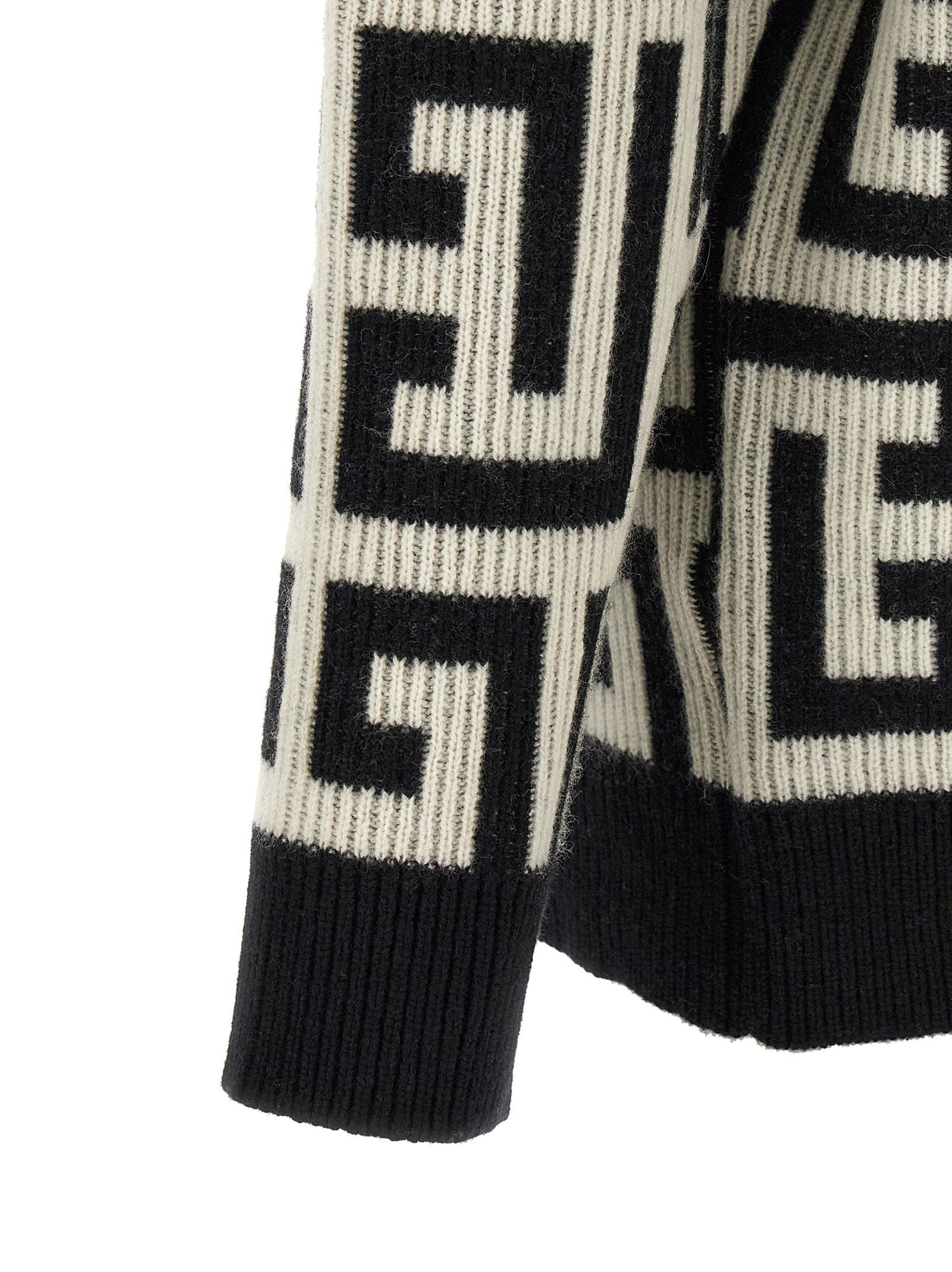 Balmain Monogram Macro Labyrinth - Print Cardigan — Black