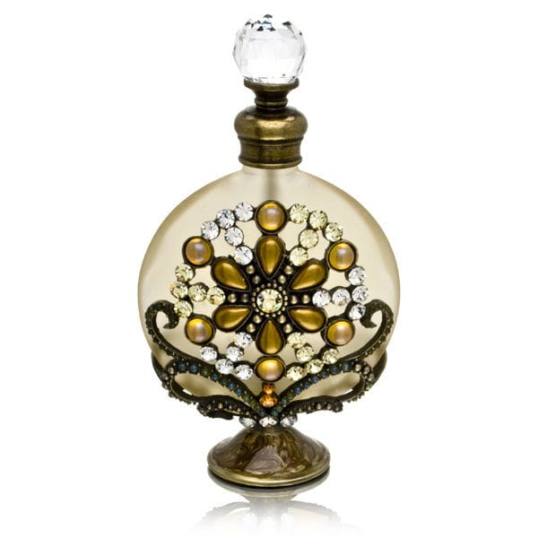 Welforth Perfume Bottle (Flowers with Clear Rhinestones)