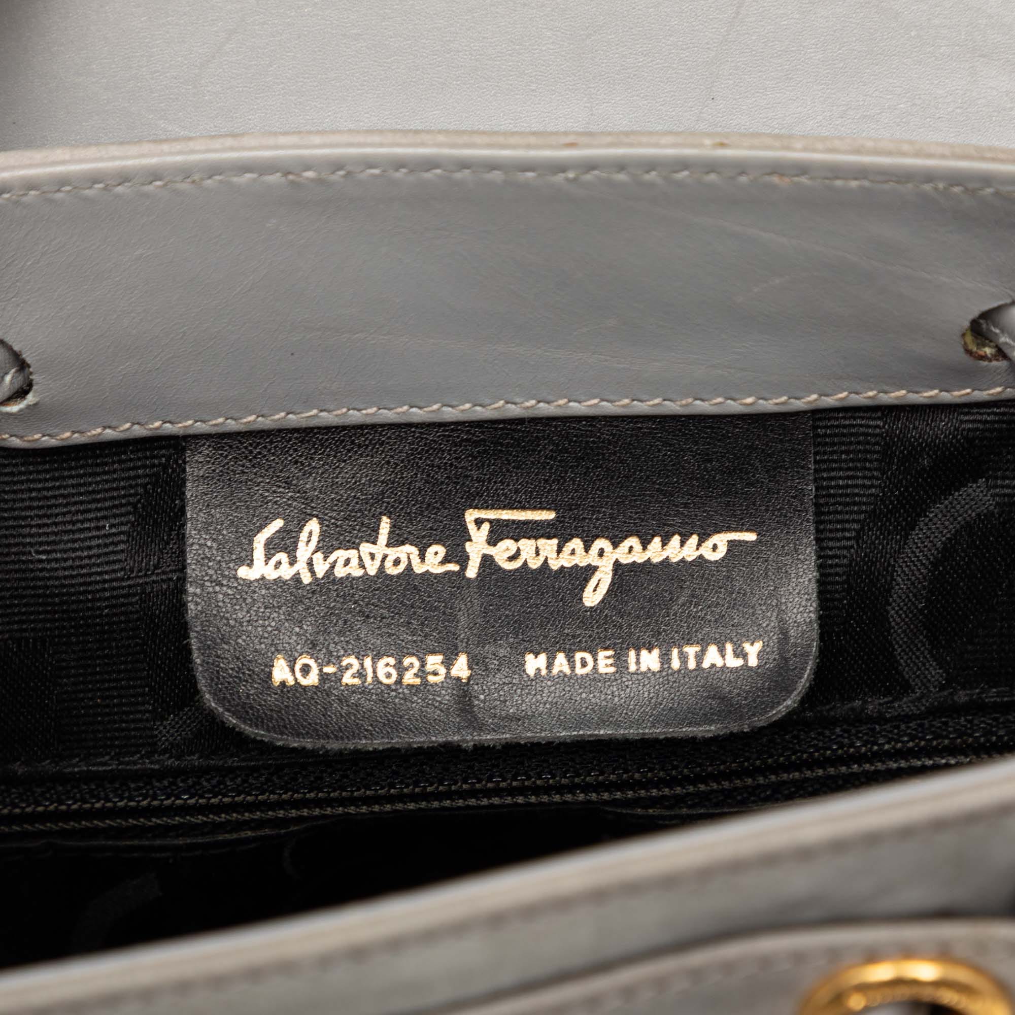 Ferragamo Suede Vara Bow Flap Drawstring Backpack