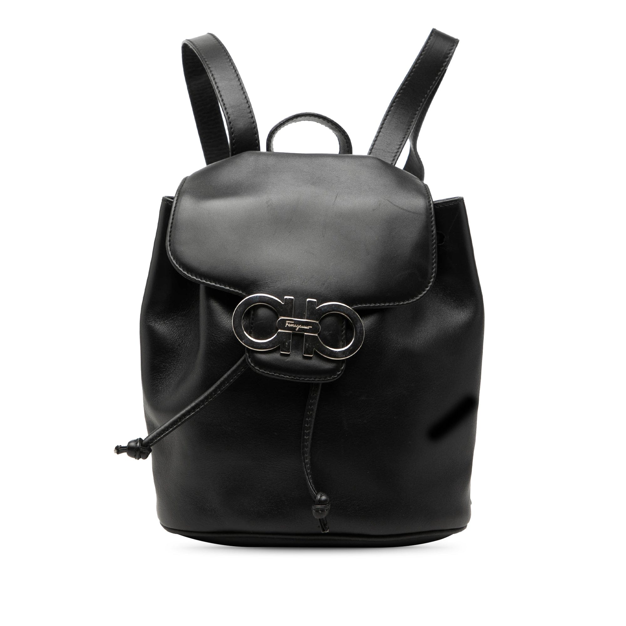 Ferragamo Leather Double Gancini Backpack