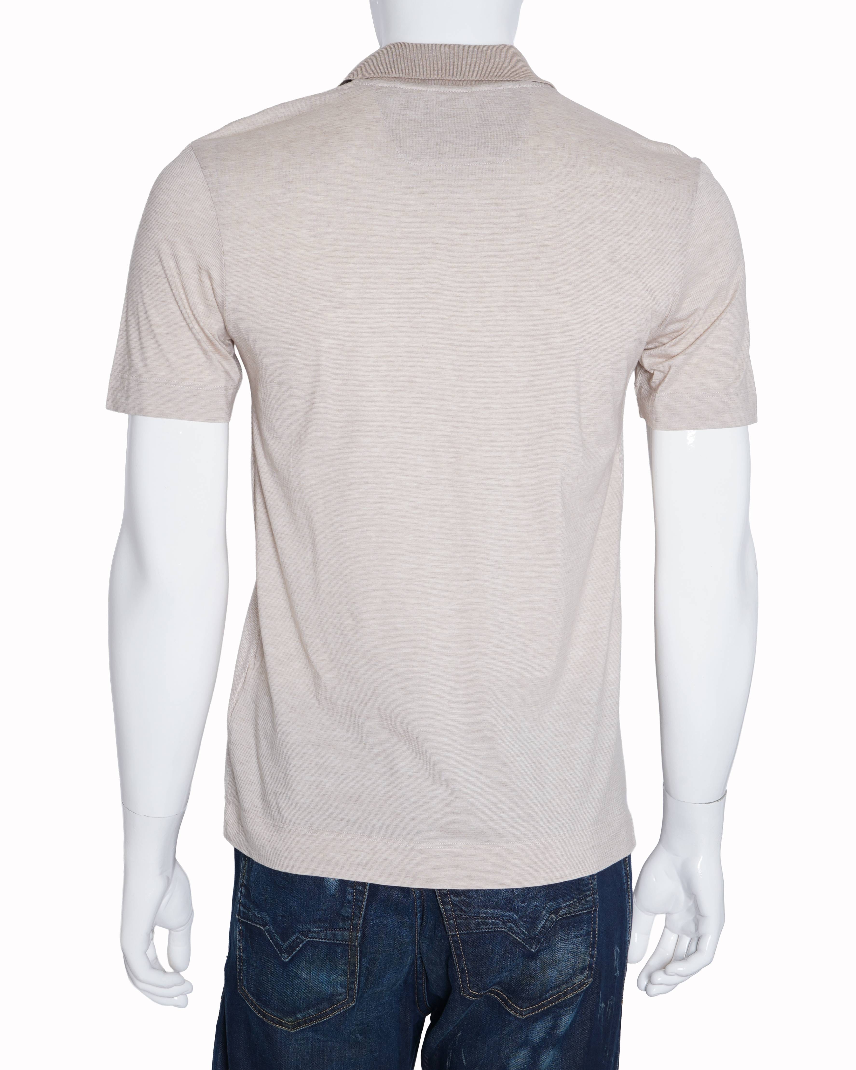 Boss Polo beige texture T-Shirt