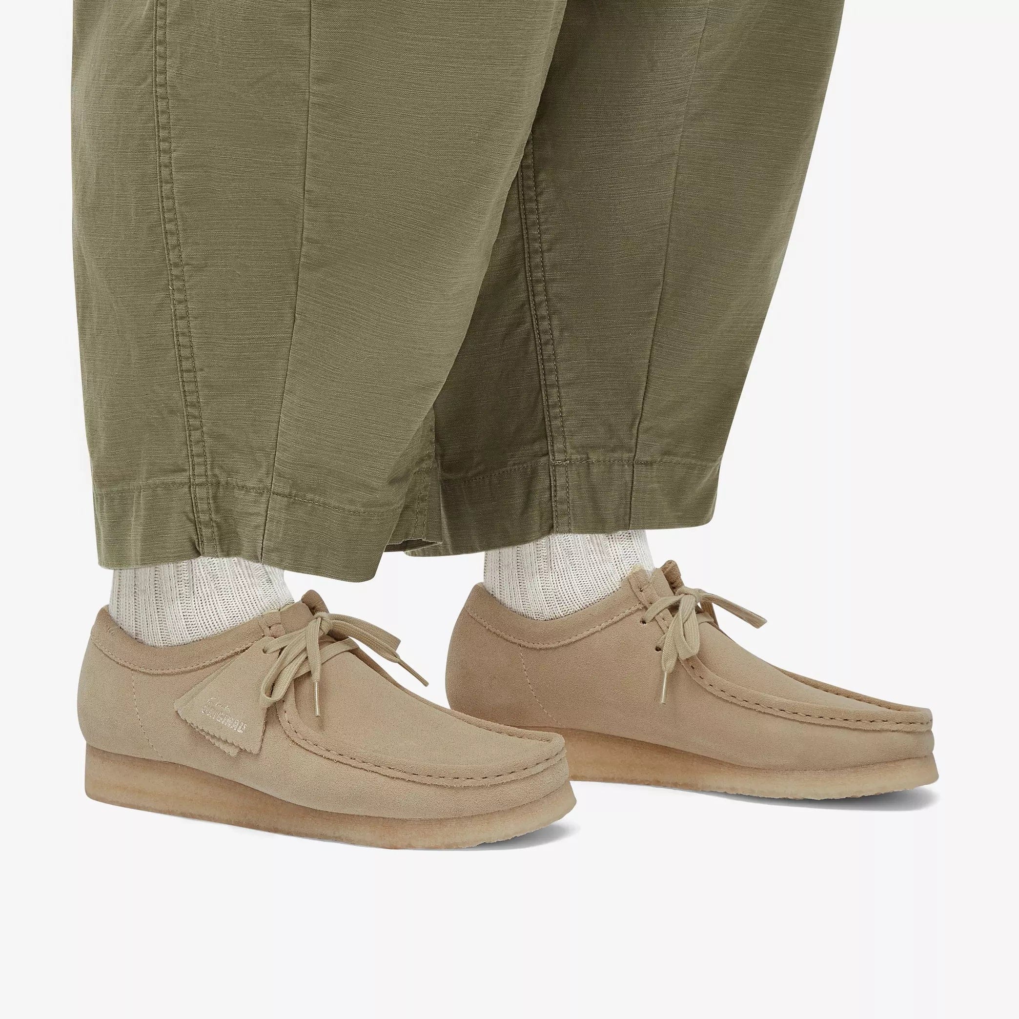 Clarks Wallabee Mens Shoes Color: Maple Suede Style: 26155545