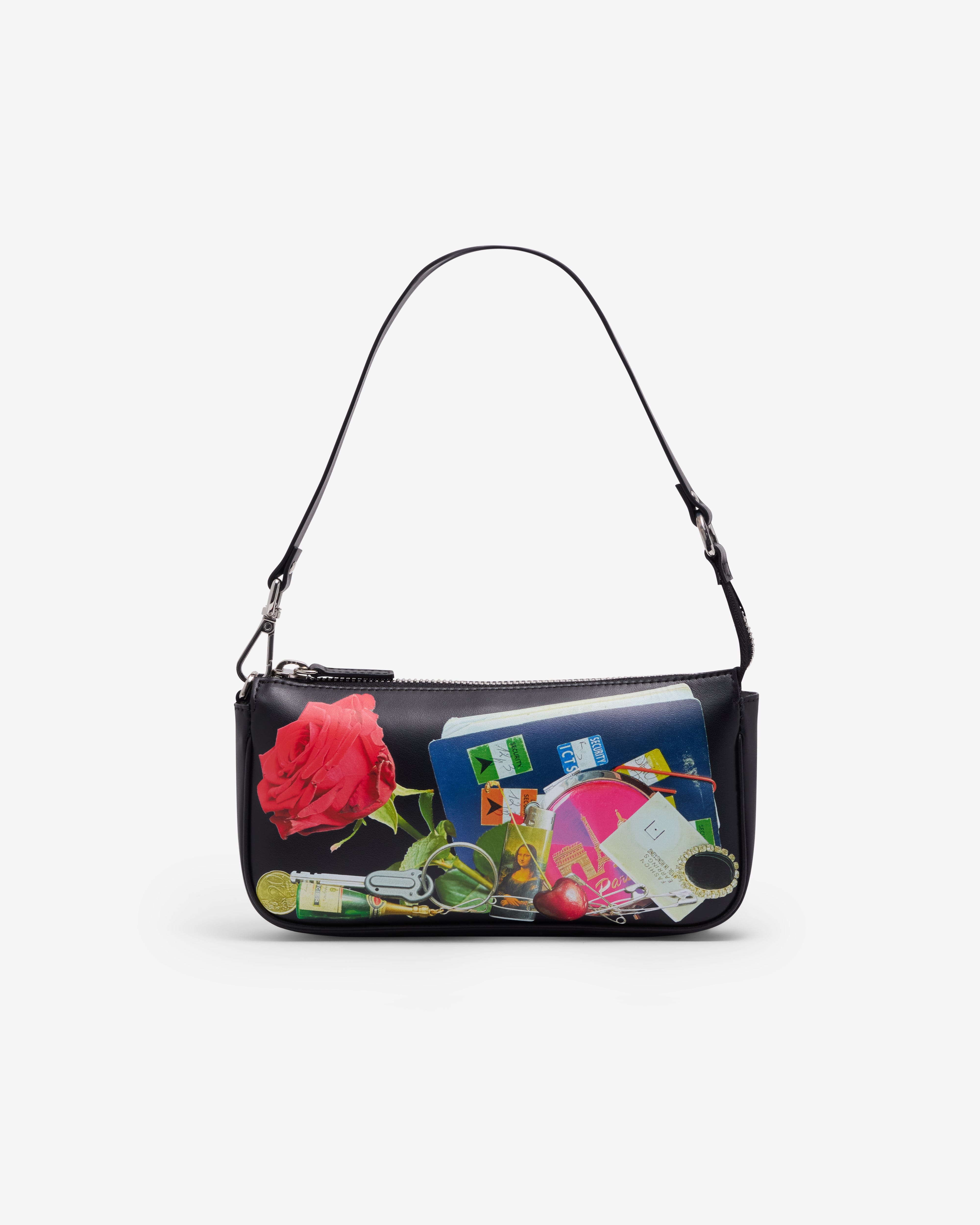 VAQUERA - Women's Trompe L'Oeil Pochette Bag Leather - (Black)