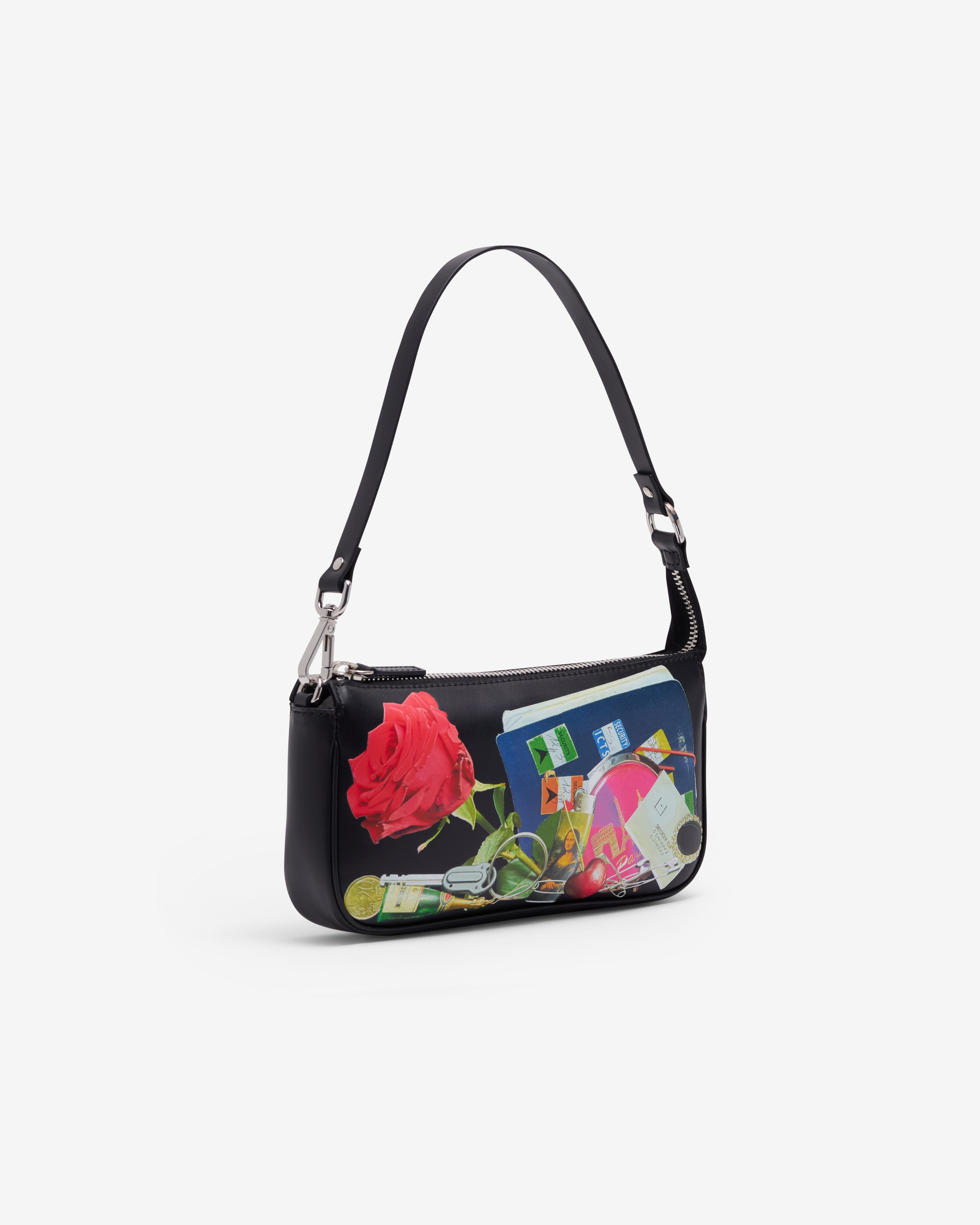 VAQUERA - Women's Trompe L'Oeil Pochette Bag Leather - (Black)