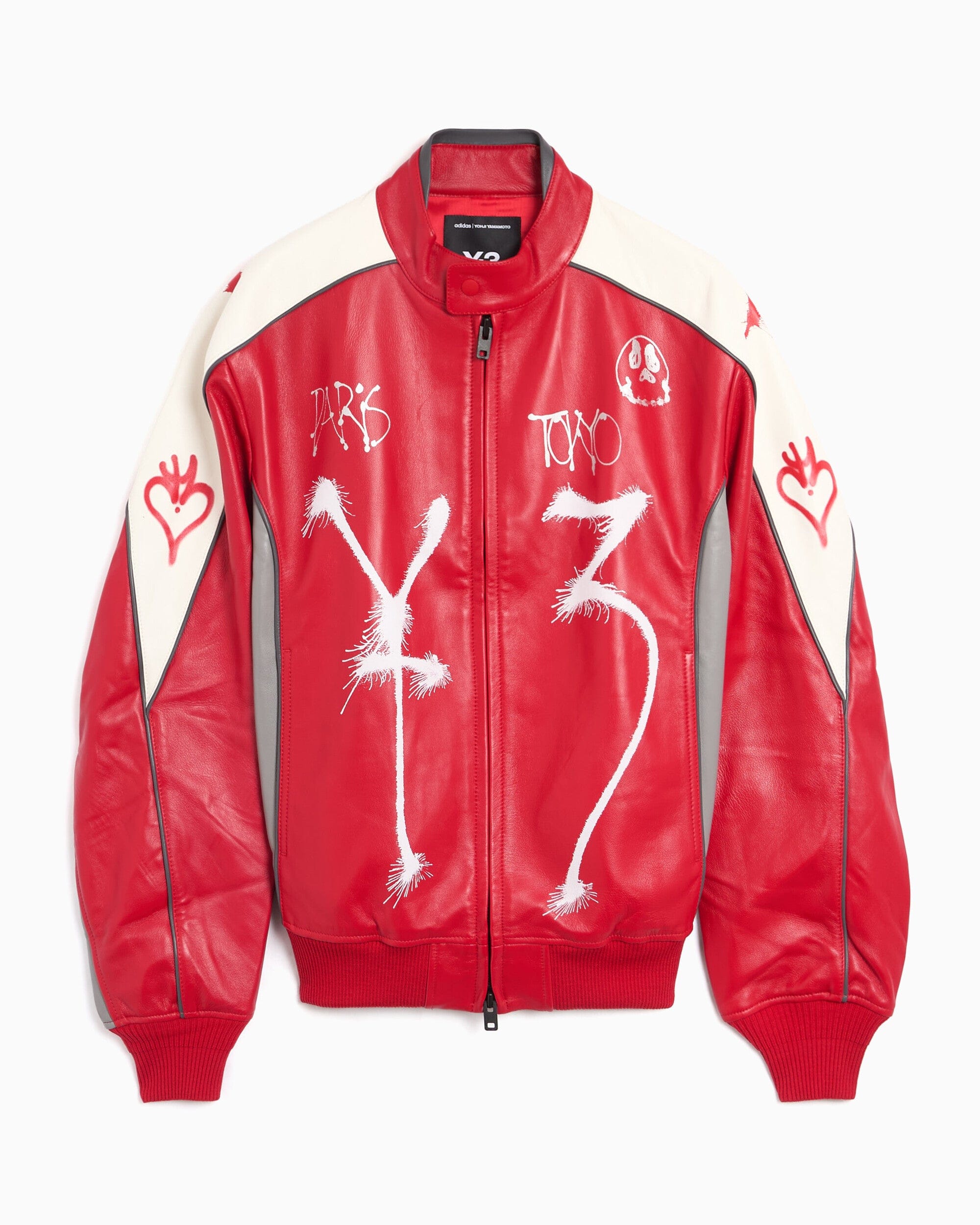 Y-3 Chaqueta de cuero con gráfico Relaxed Y - 3 Chito Unisex