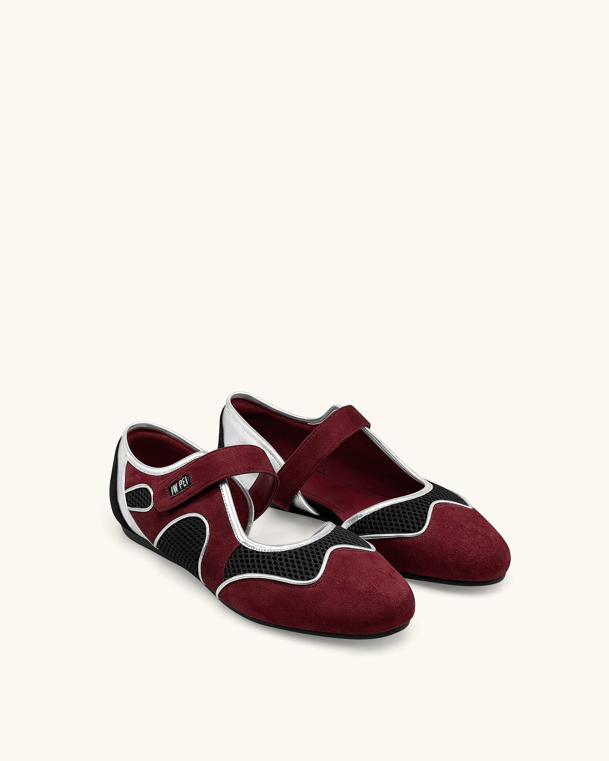 Jw Pei Zoe Mary Janes Flats Burgundy Black