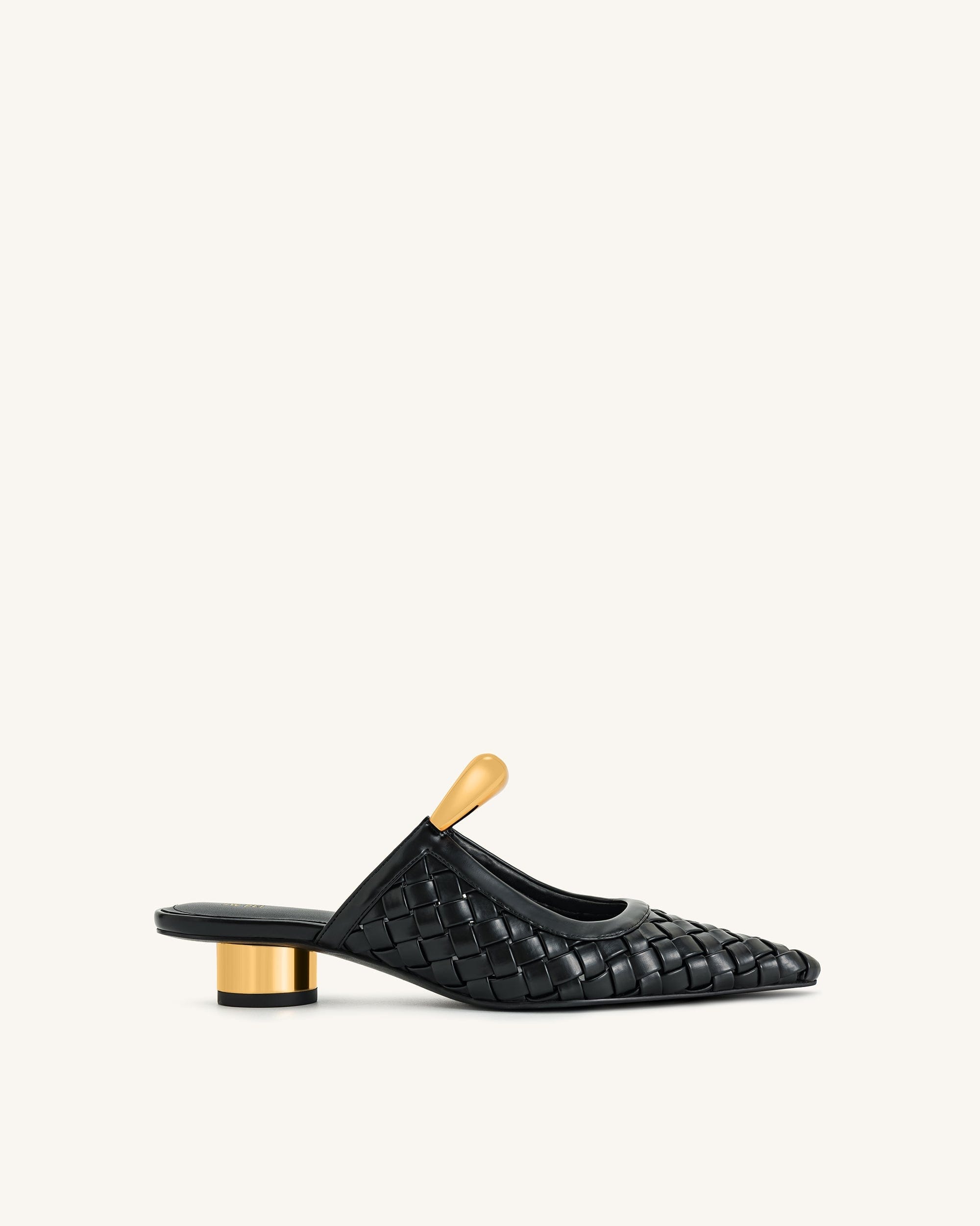 Jw Pei Helena Weave Pierced Mules Black