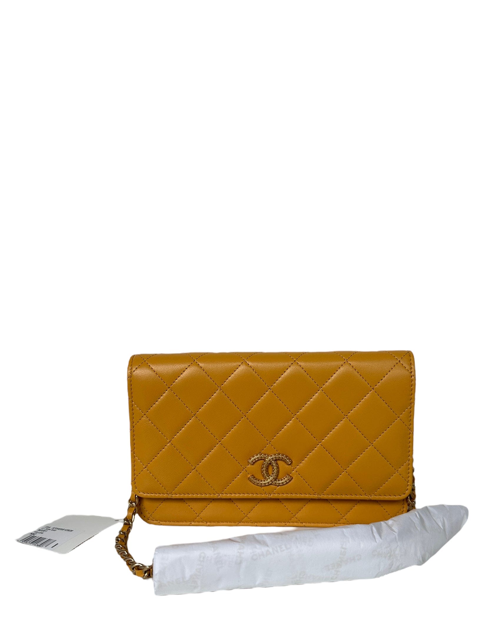 ASC Resale Chanel '23 NEW Yellow Quilted WOC Crossbody