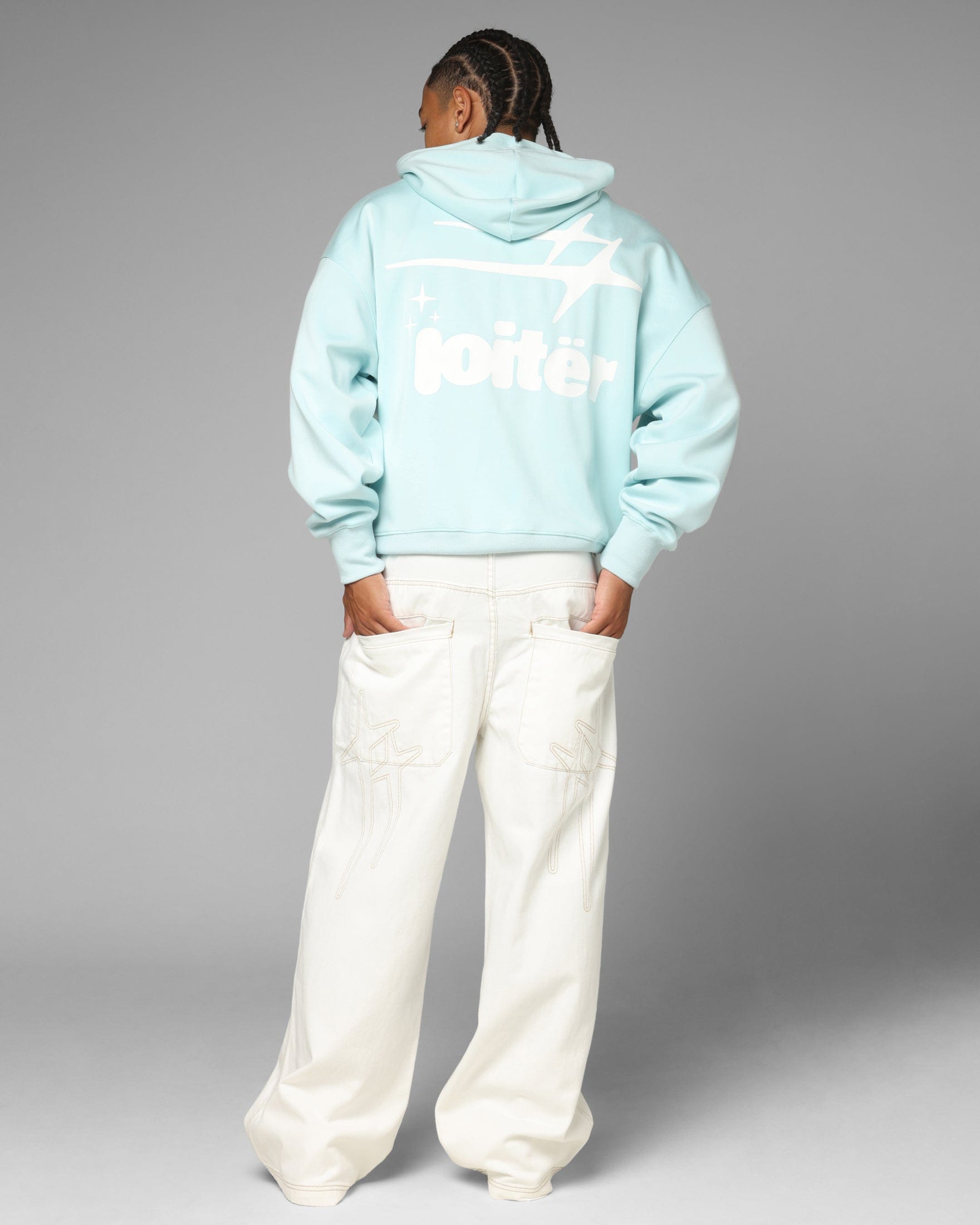 Loiter Cloud 9 Zip Hoodie Light Blue