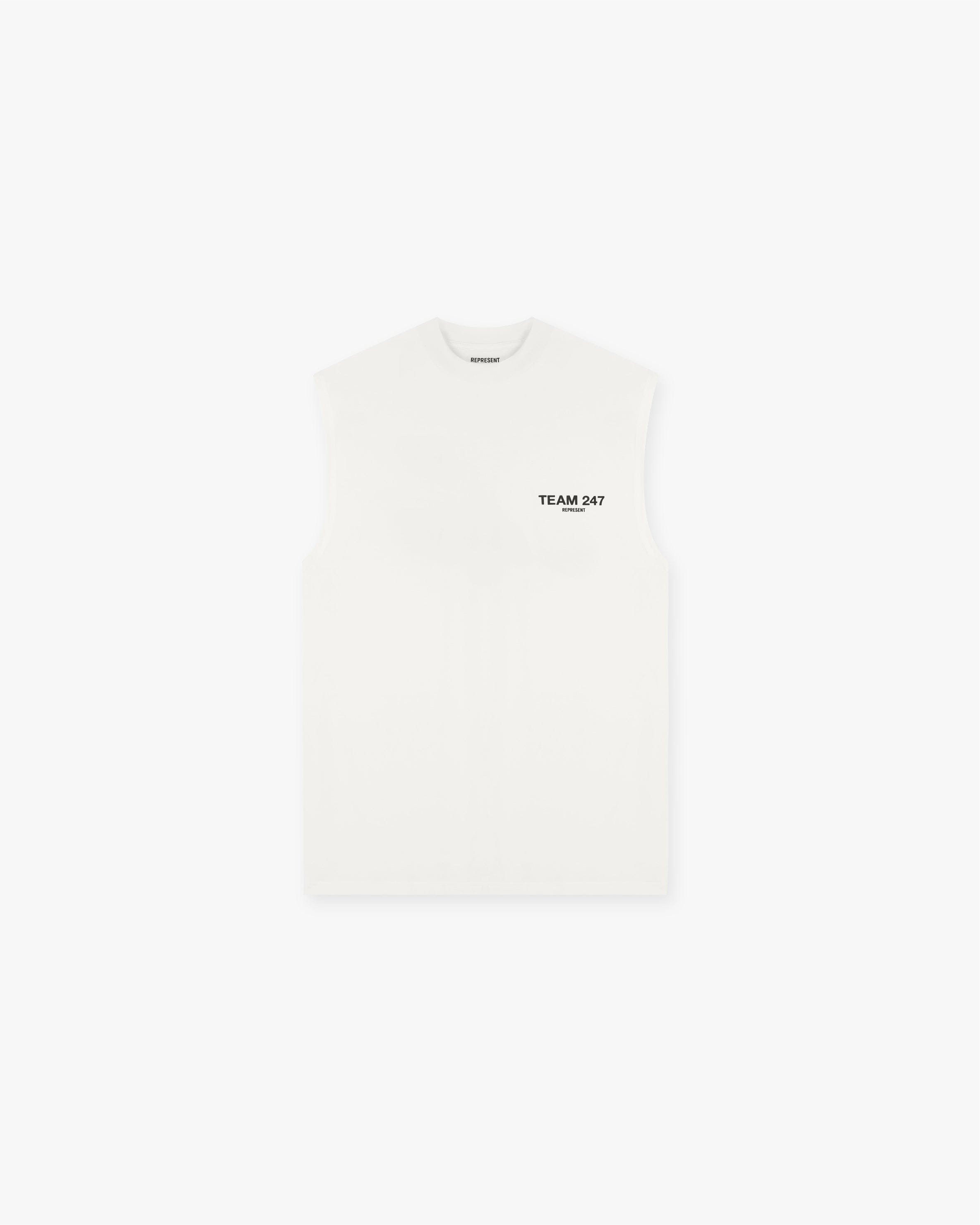 WHITE* Team 247 Oversized Tank - Flat White
