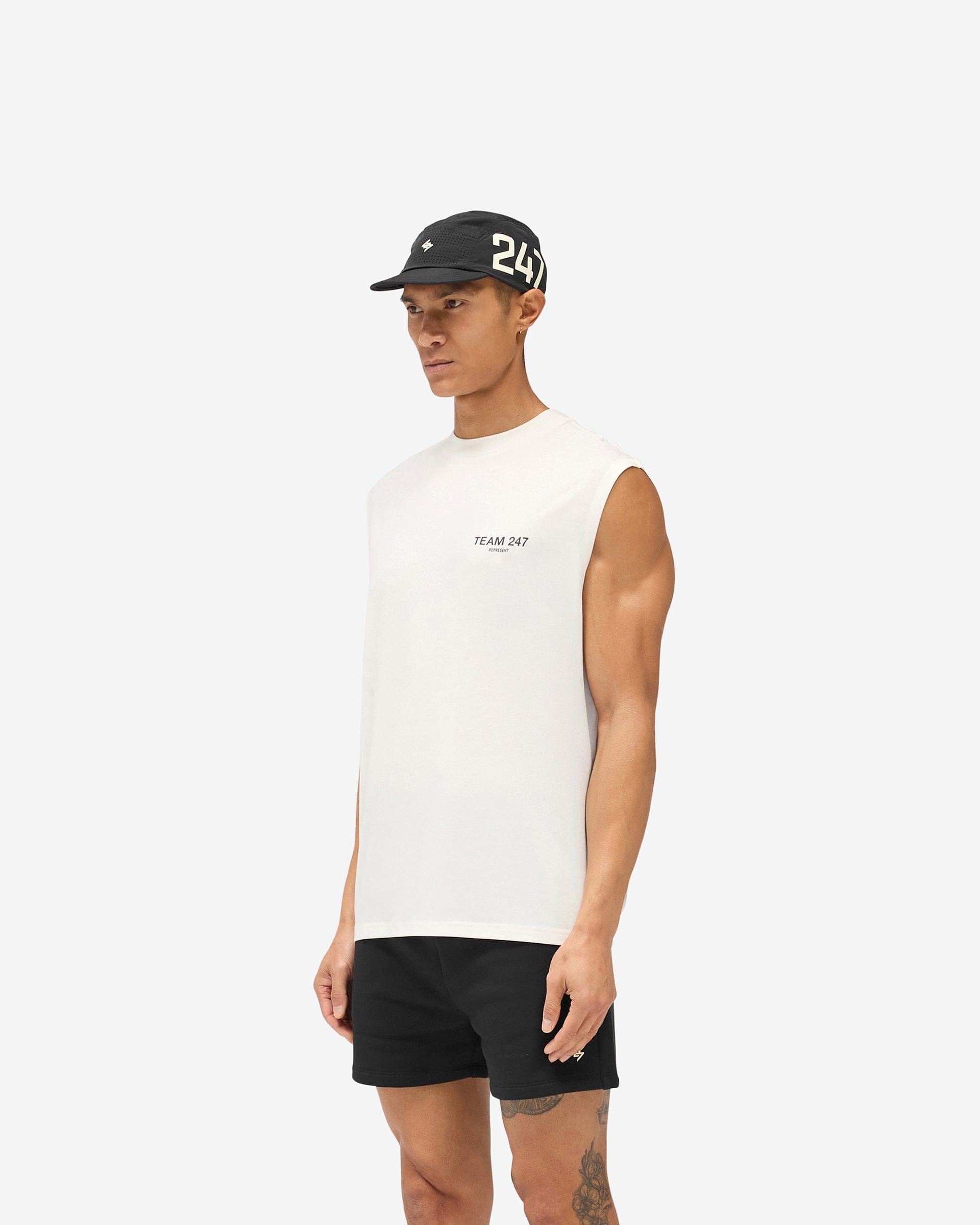 WHITE* Team 247 Oversized Tank - Flat White
