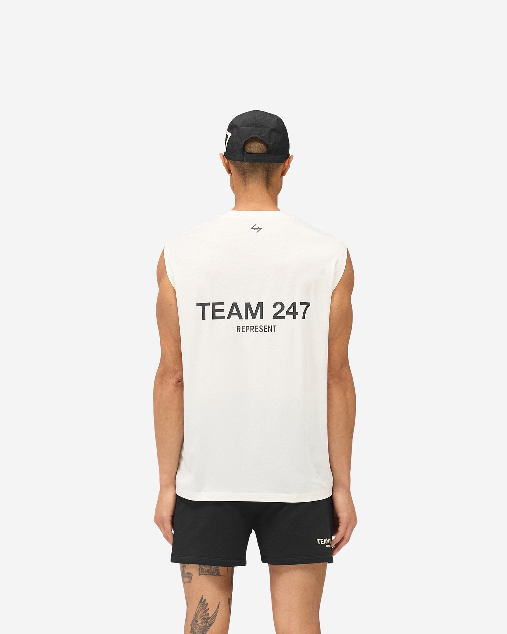 WHITE* Team 247 Oversized Tank - Flat White