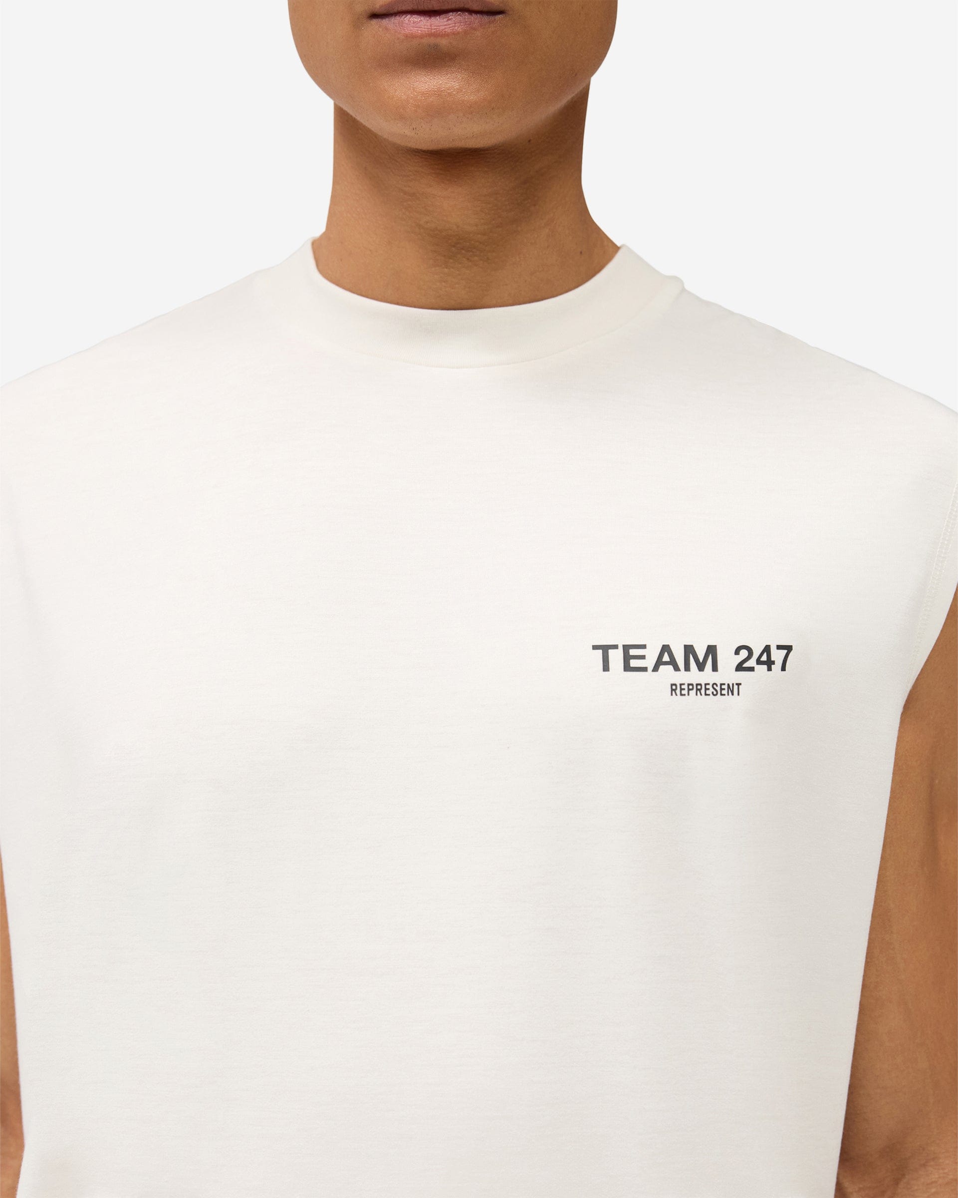 WHITE* Team 247 Oversized Tank - Flat White