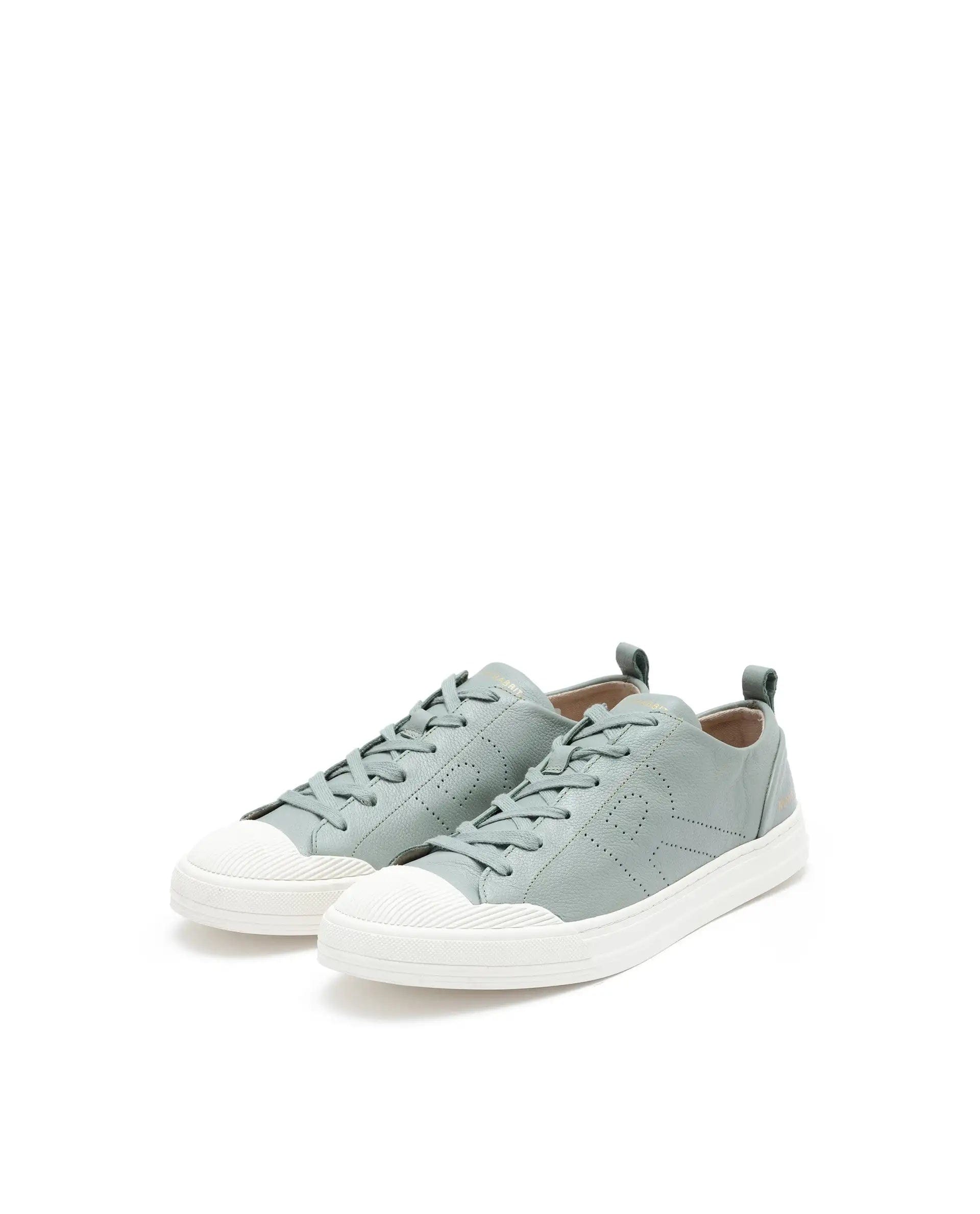 RAREZ Rare Rabbit Mens Sauron Pro Sage Premium Milled Leather Lace Up Low Top Round Toe Sneaker Shoes