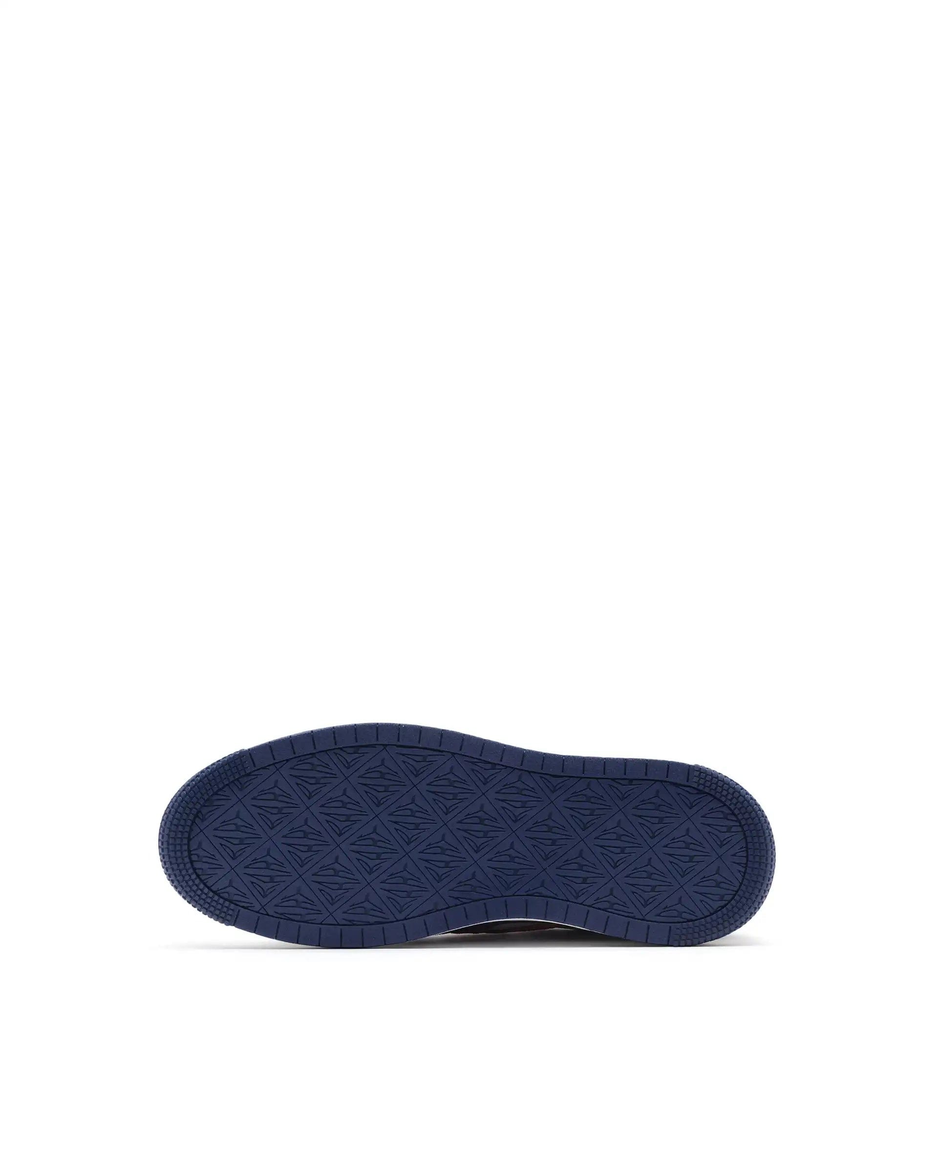 RAREZ Rare Rabbit Men's Parallax Purple / Navy Genuine Suede Colorblock Low - Top Lace - Up Sneaker Shoes