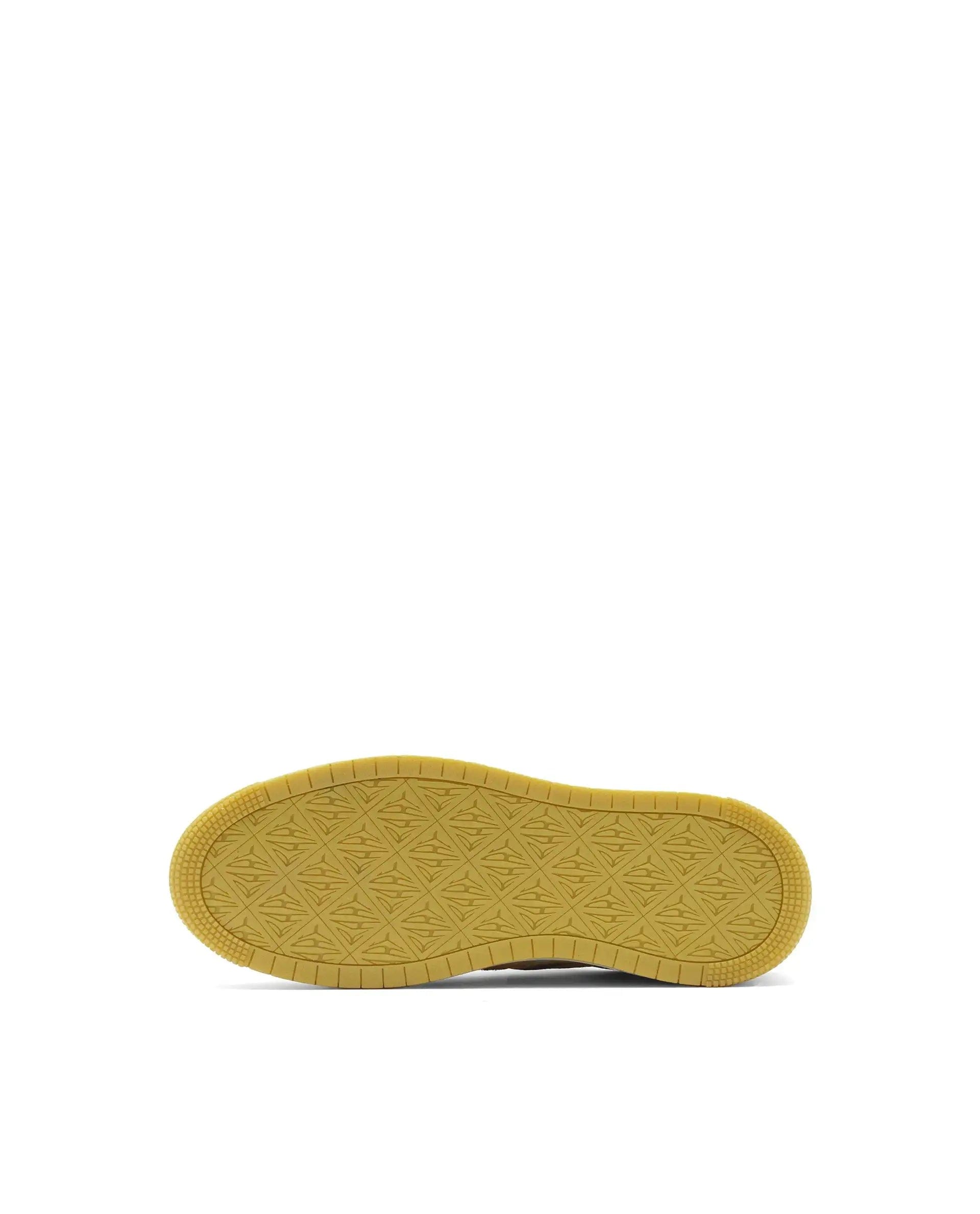 RAREZ Rare Rabbit Men's Parallax Sage/Yellow Genuine Suede Colorblock Low - Top Lace - Up Sneaker Shoes