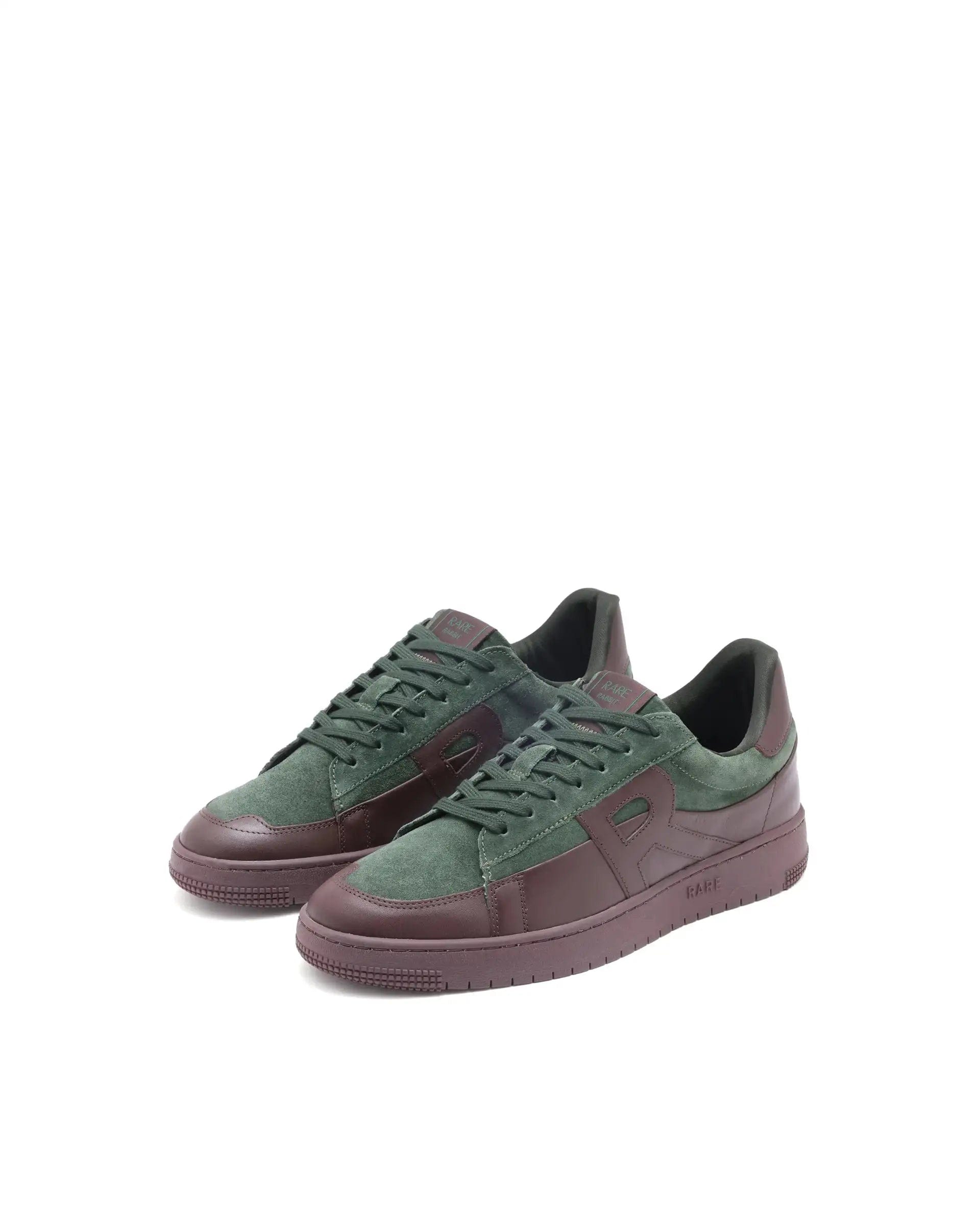 RAREZ Rare Rabbit Men Terra Brown Genuine Leather And Suede Upper Low - Top Multi Color Lace - Up Shoes
