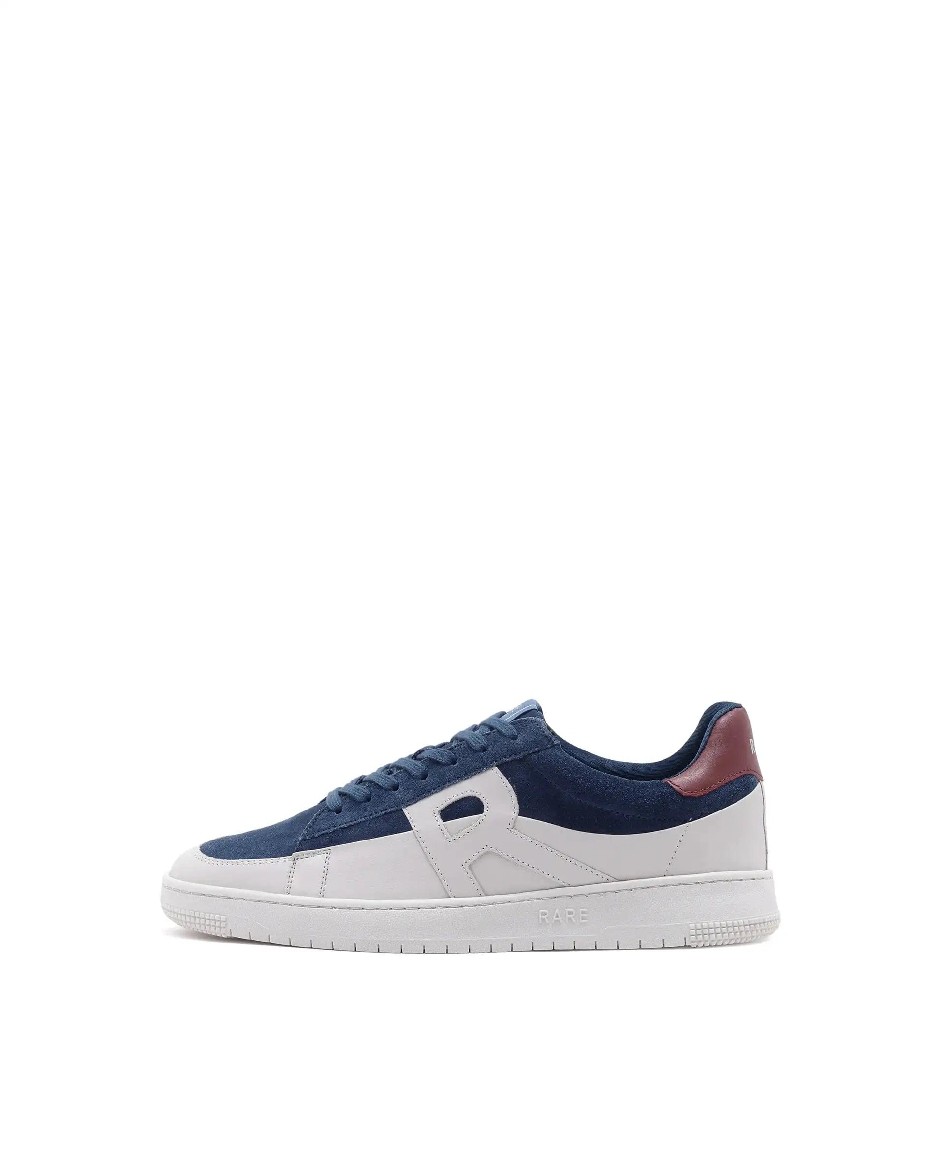 RAREZ Rare Rabbit Men Terra Blue Genuine Leather And Suede Upper Low - Top Multi Color Lace - Up Shoes