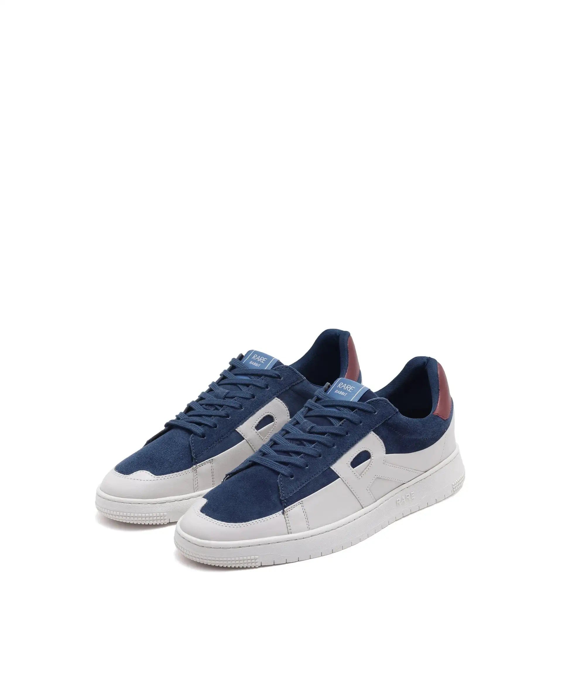 RAREZ Rare Rabbit Men Terra Blue Genuine Leather And Suede Upper Low - Top Multi Color Lace - Up Shoes