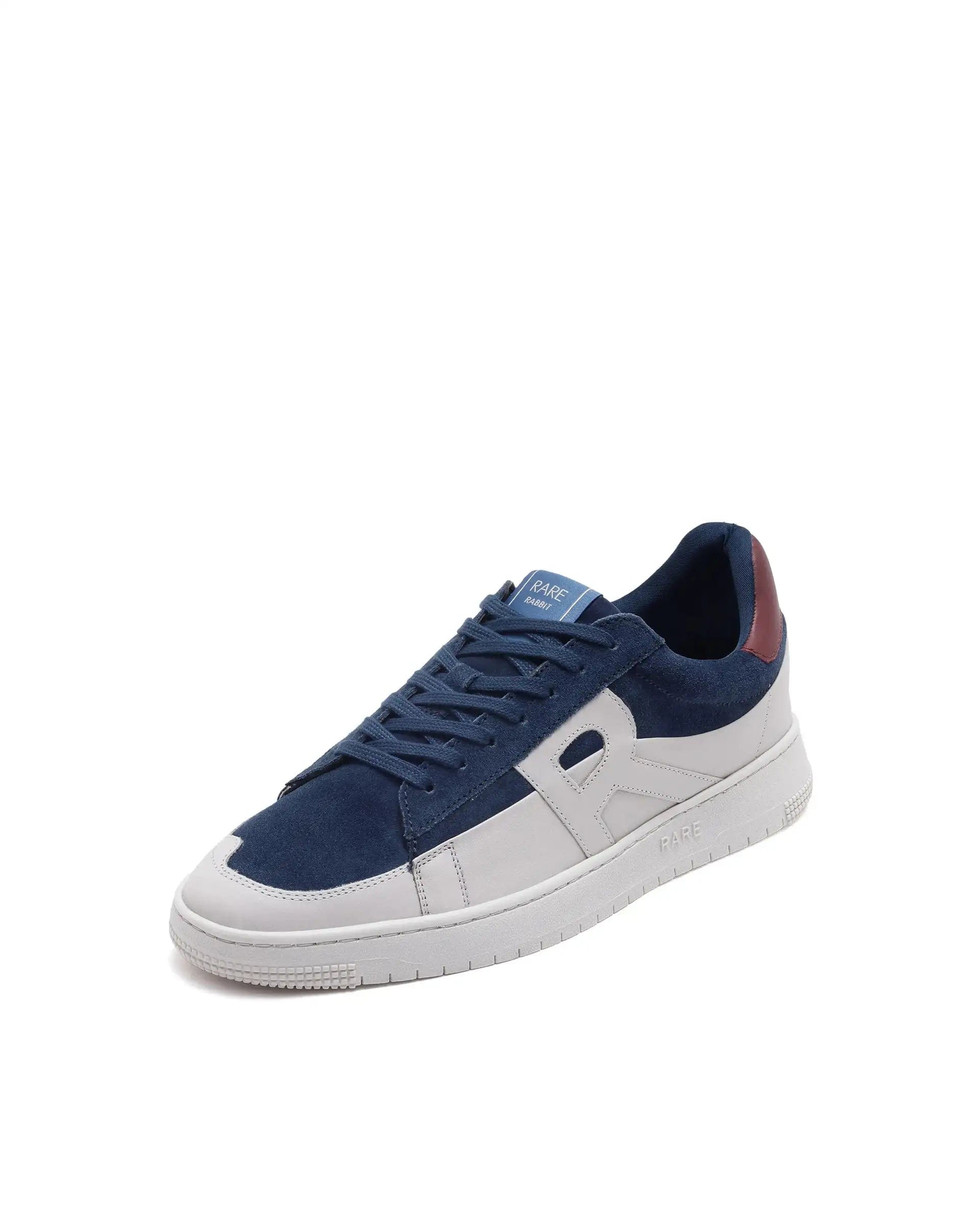 RAREZ Rare Rabbit Men Terra Blue Genuine Leather And Suede Upper Low - Top Multi Color Lace - Up Shoes