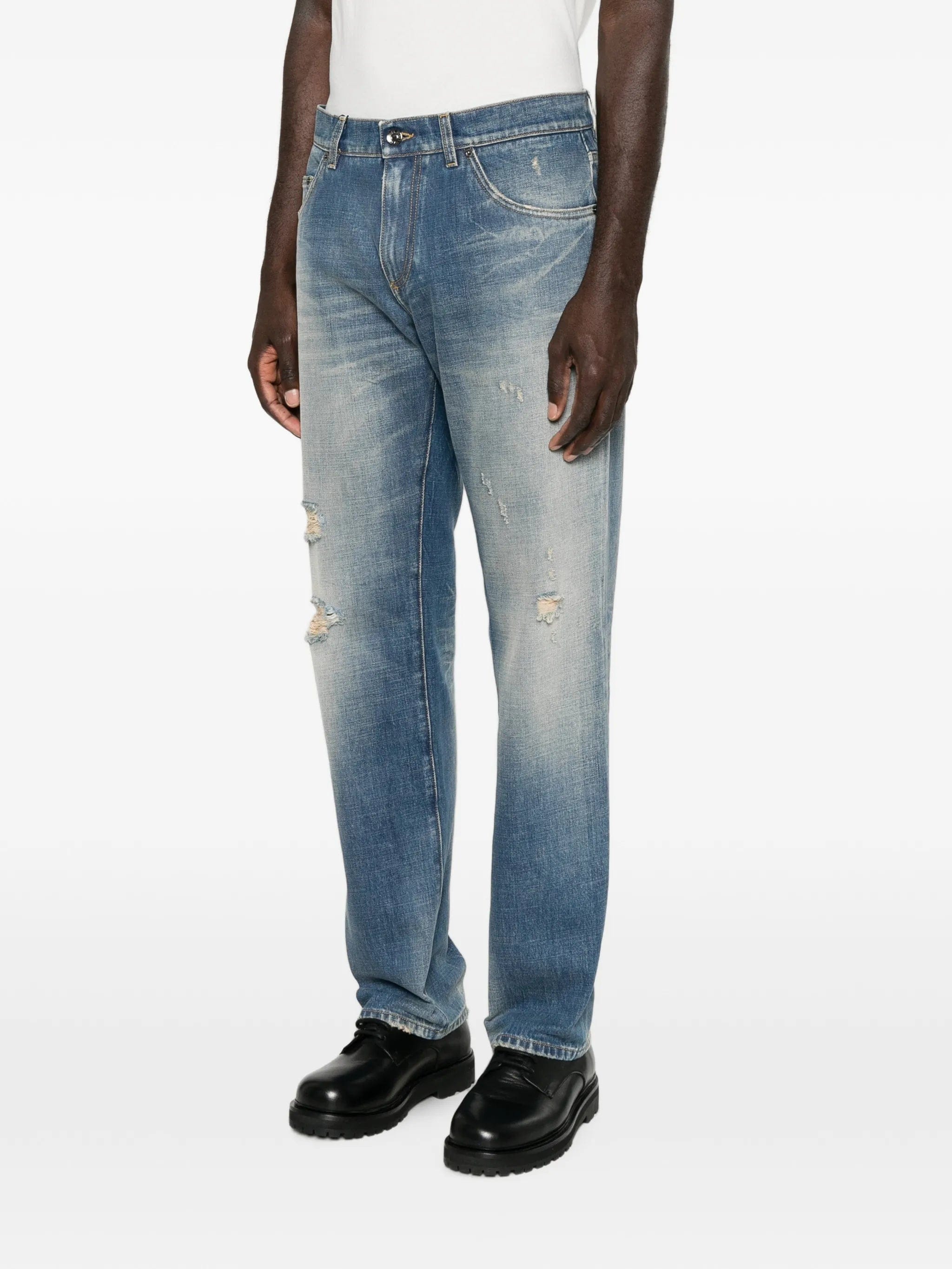 Dolce & Gabbana distressed - effect straight - leg jeans