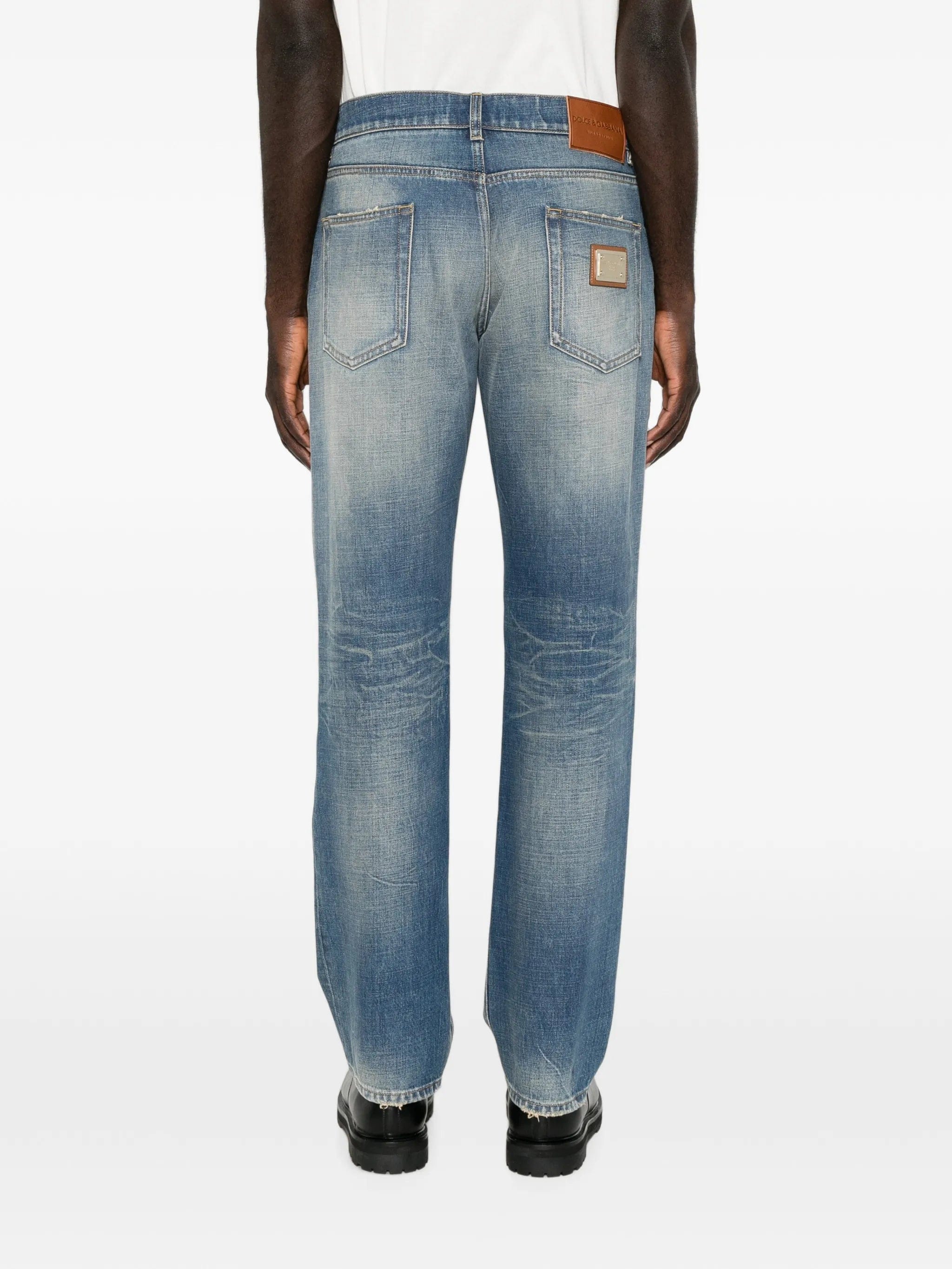 Dolce & Gabbana distressed - effect straight - leg jeans