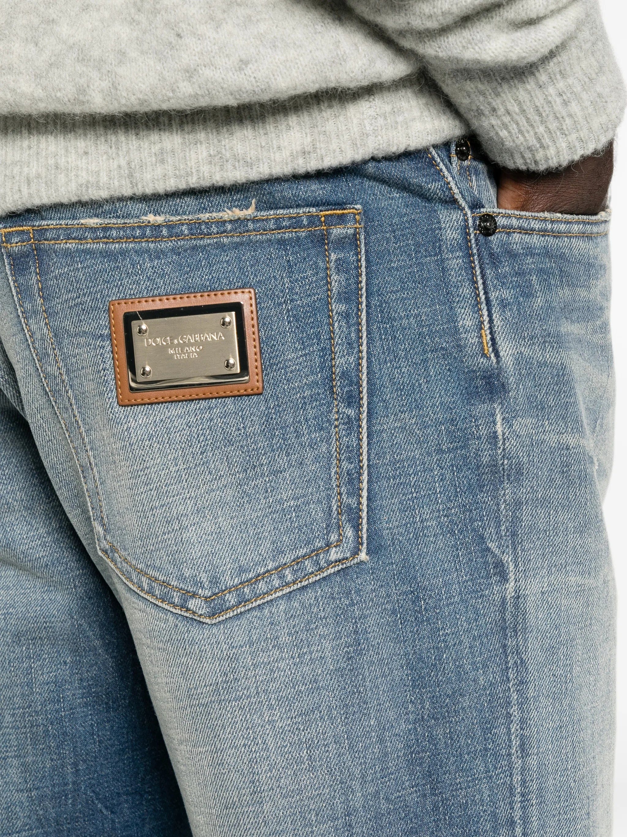 Dolce & Gabbana distressed - effect straight - leg jeans