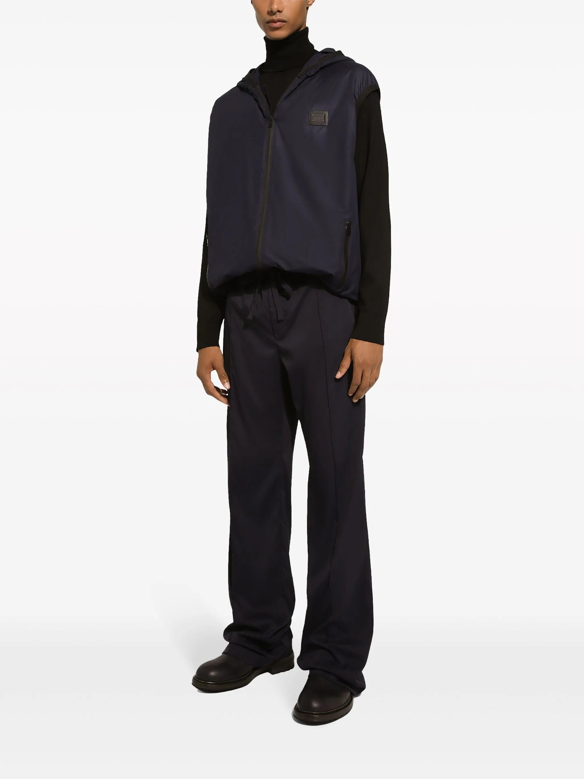 Dolce & Gabbana logo - plaque hooded gilet