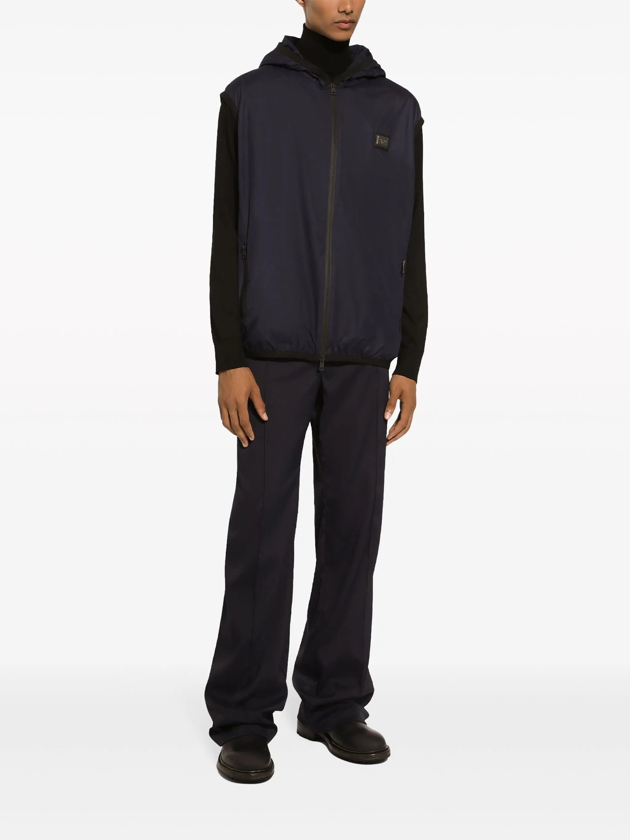 Dolce & Gabbana logo - plaque hooded gilet