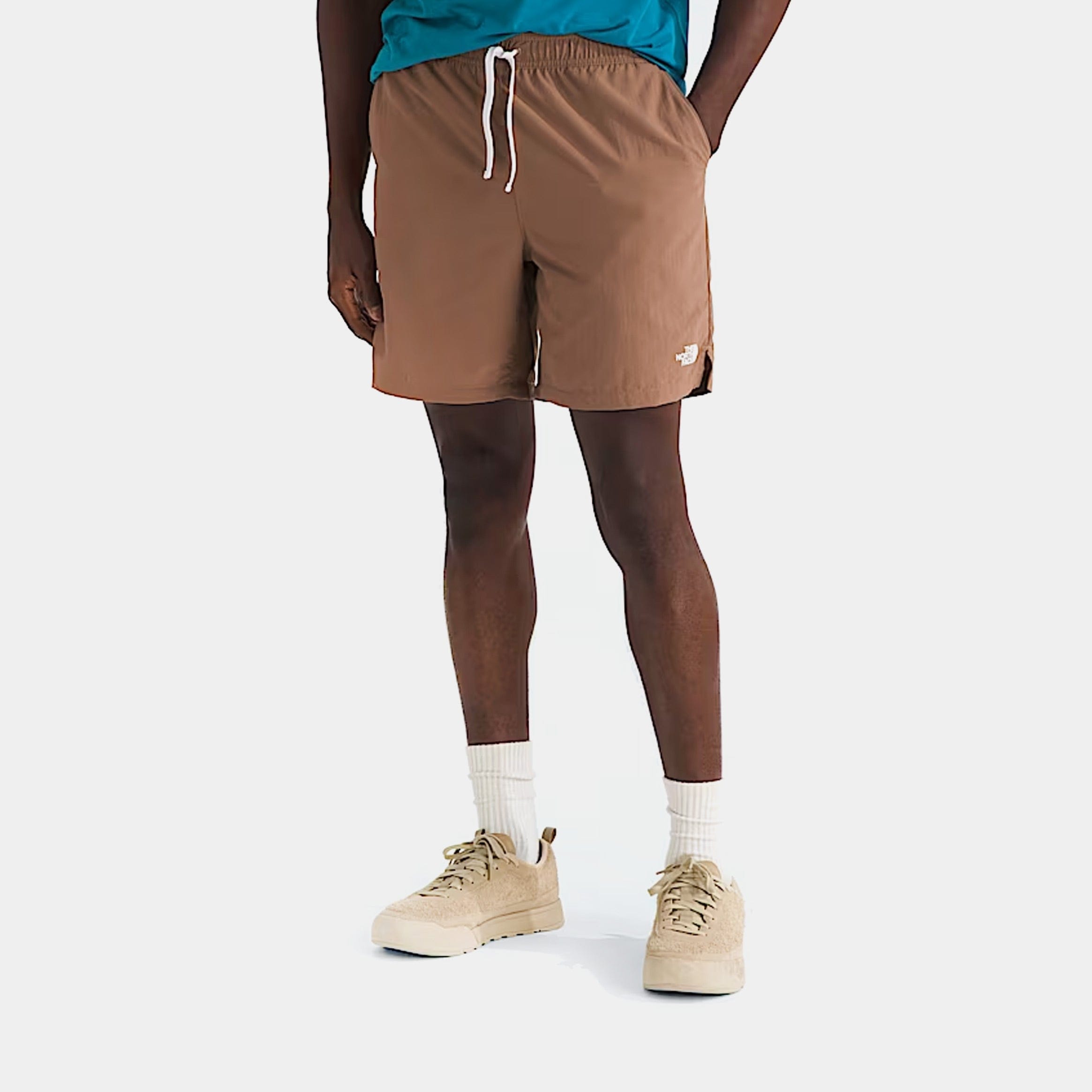 THE NORTH FACE Action 2.0 Mens Shorts (Brown/White)