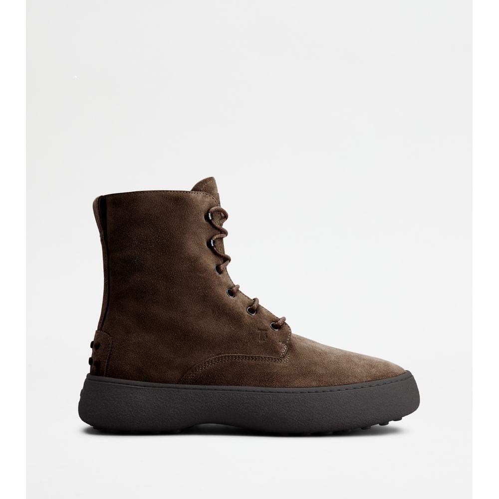 Tod's Tods W. G. Ankle Boots In Suede Brown Mens