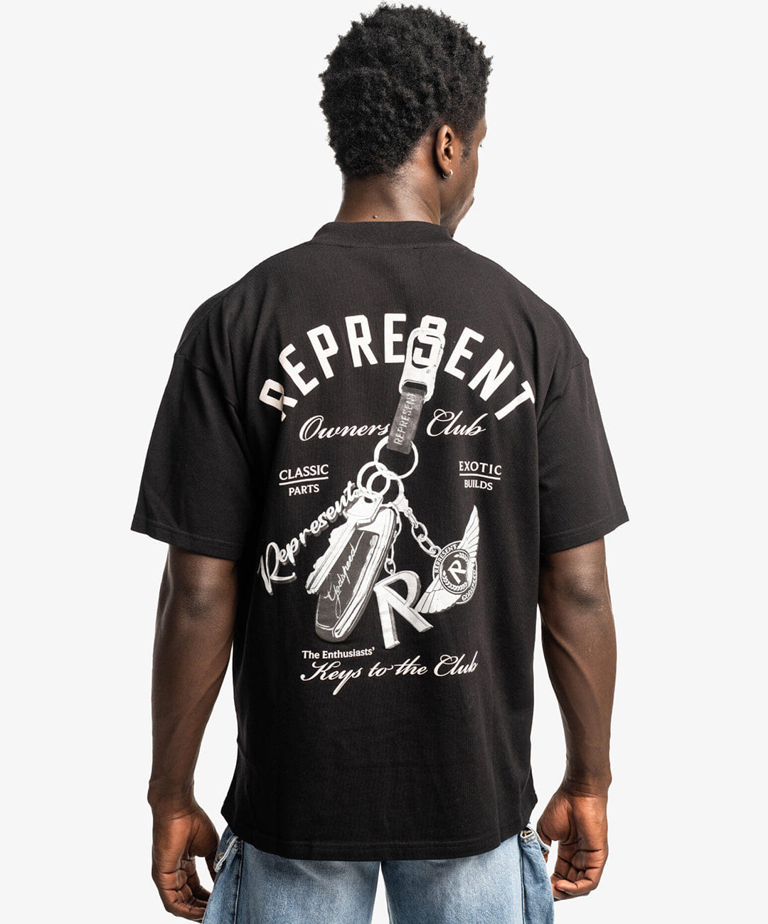 REPRESENT | KEYS TO THE CLUB T - SHIRT { JET BLACK