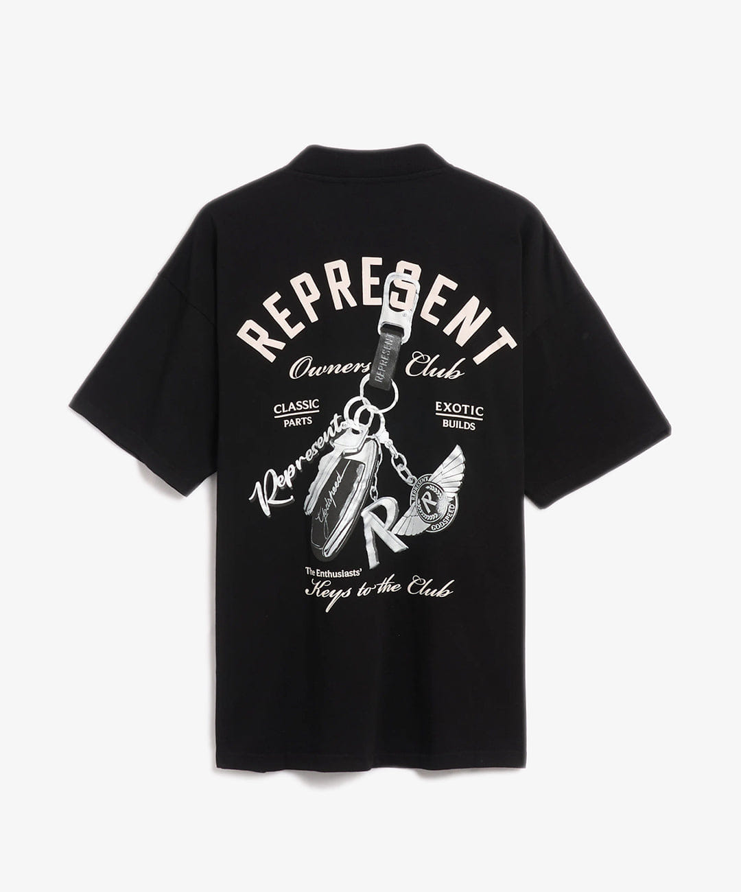 REPRESENT | KEYS TO THE CLUB T - SHIRT { JET BLACK
