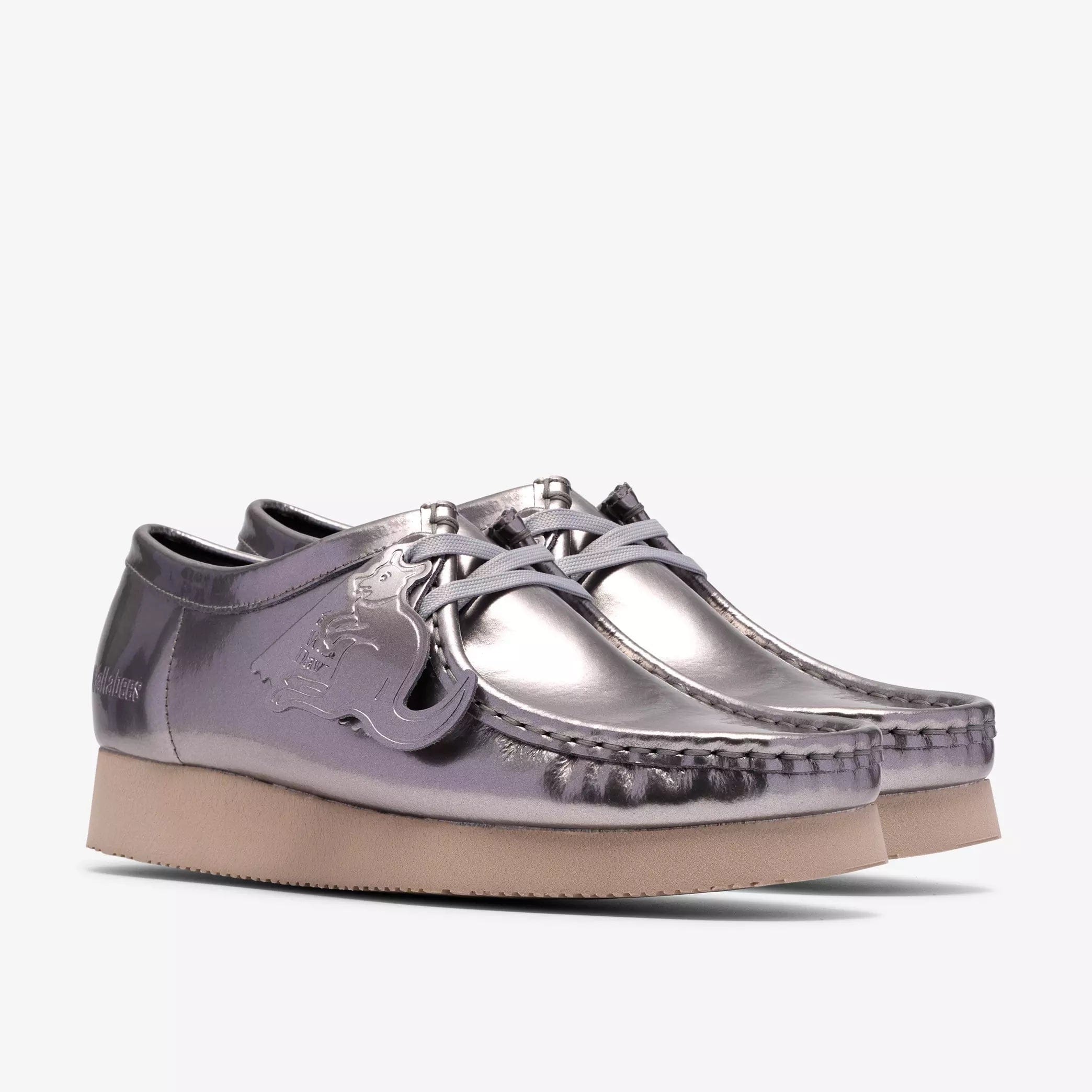 Clarks Wallabee WOMAN Silver Patent Style: 26186506