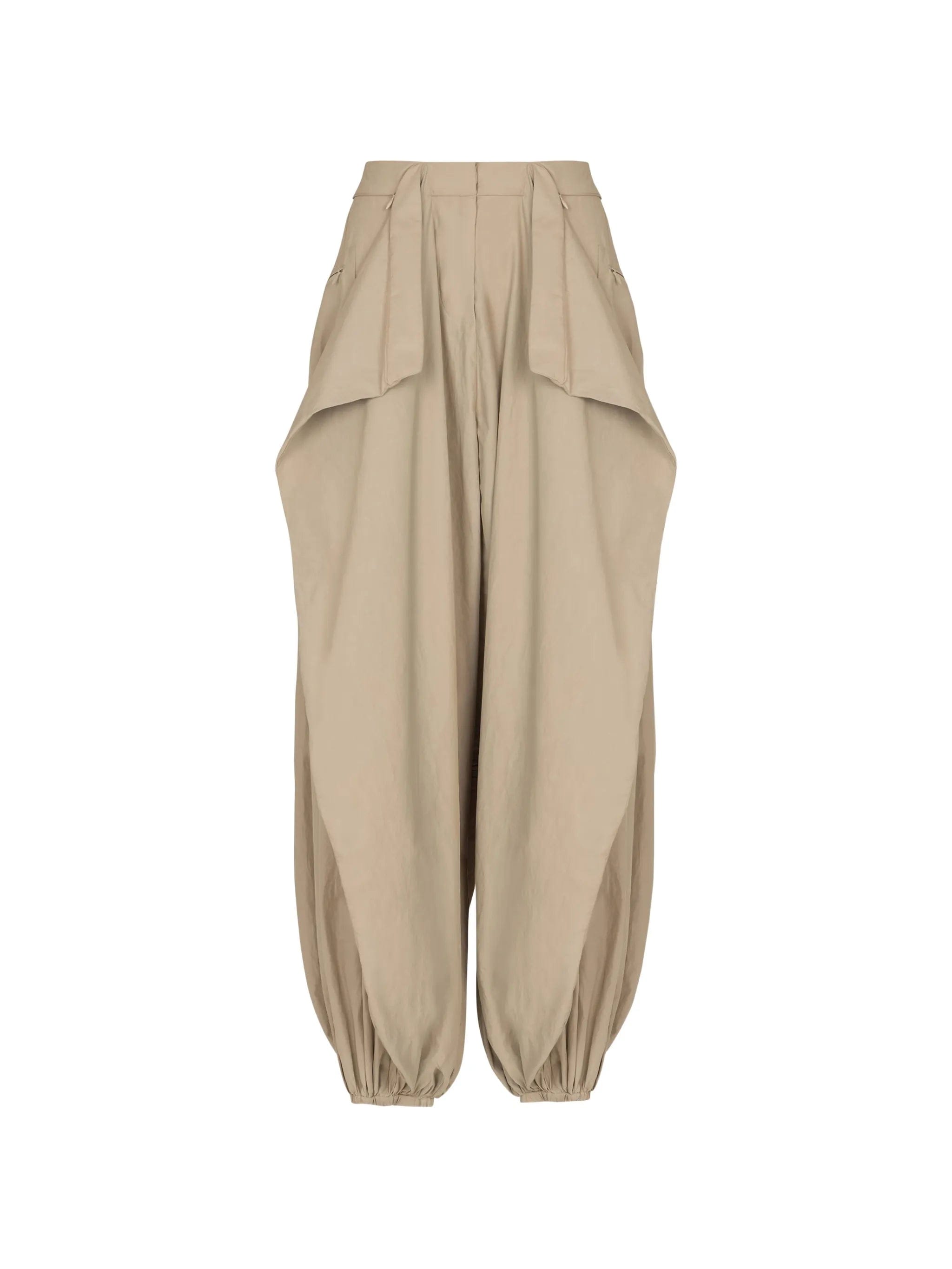 Balmain beige tapered trousers