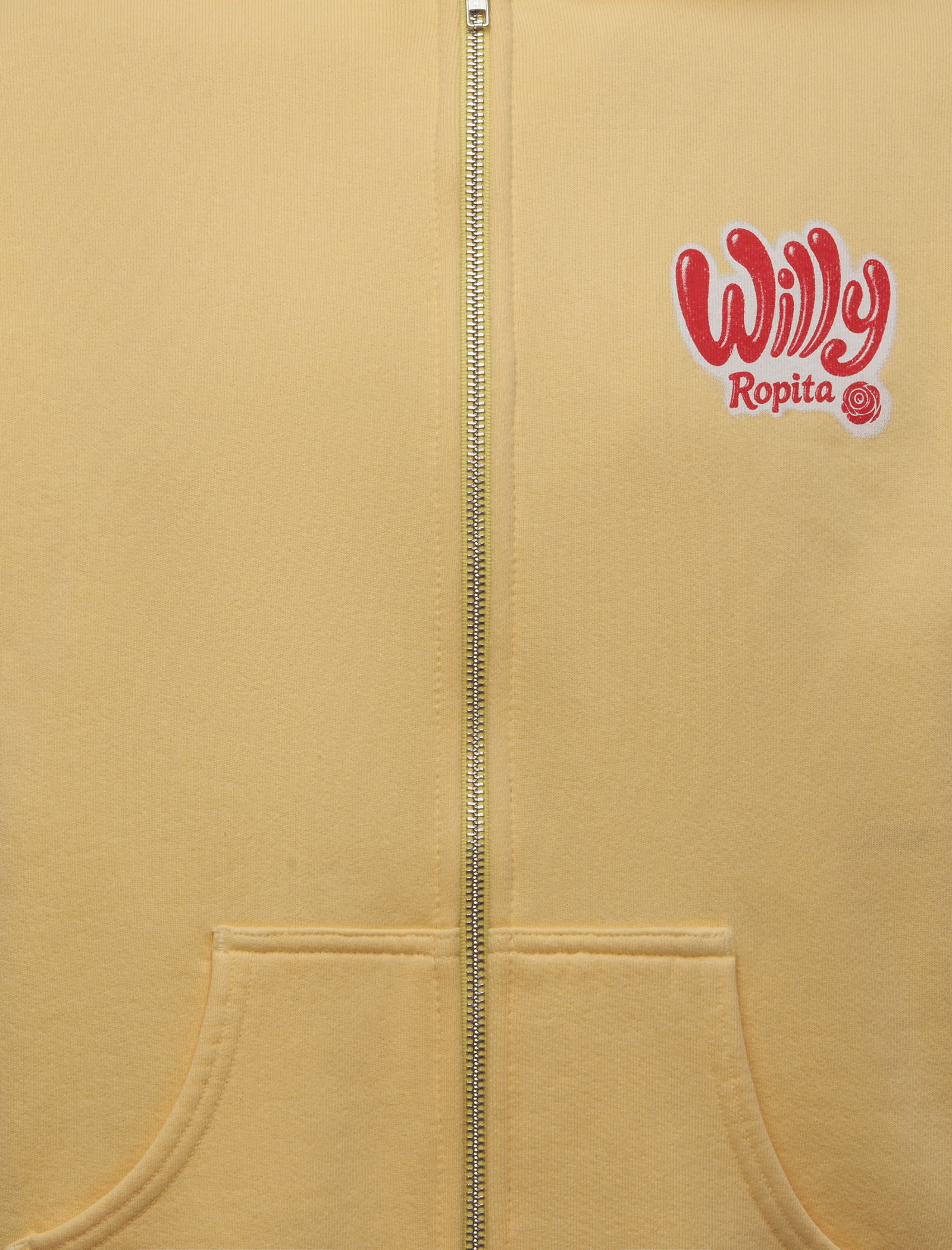 WILLY Chavarria WILLY ROPITA SHRUNKEN ZIP THROUGH HOODIE