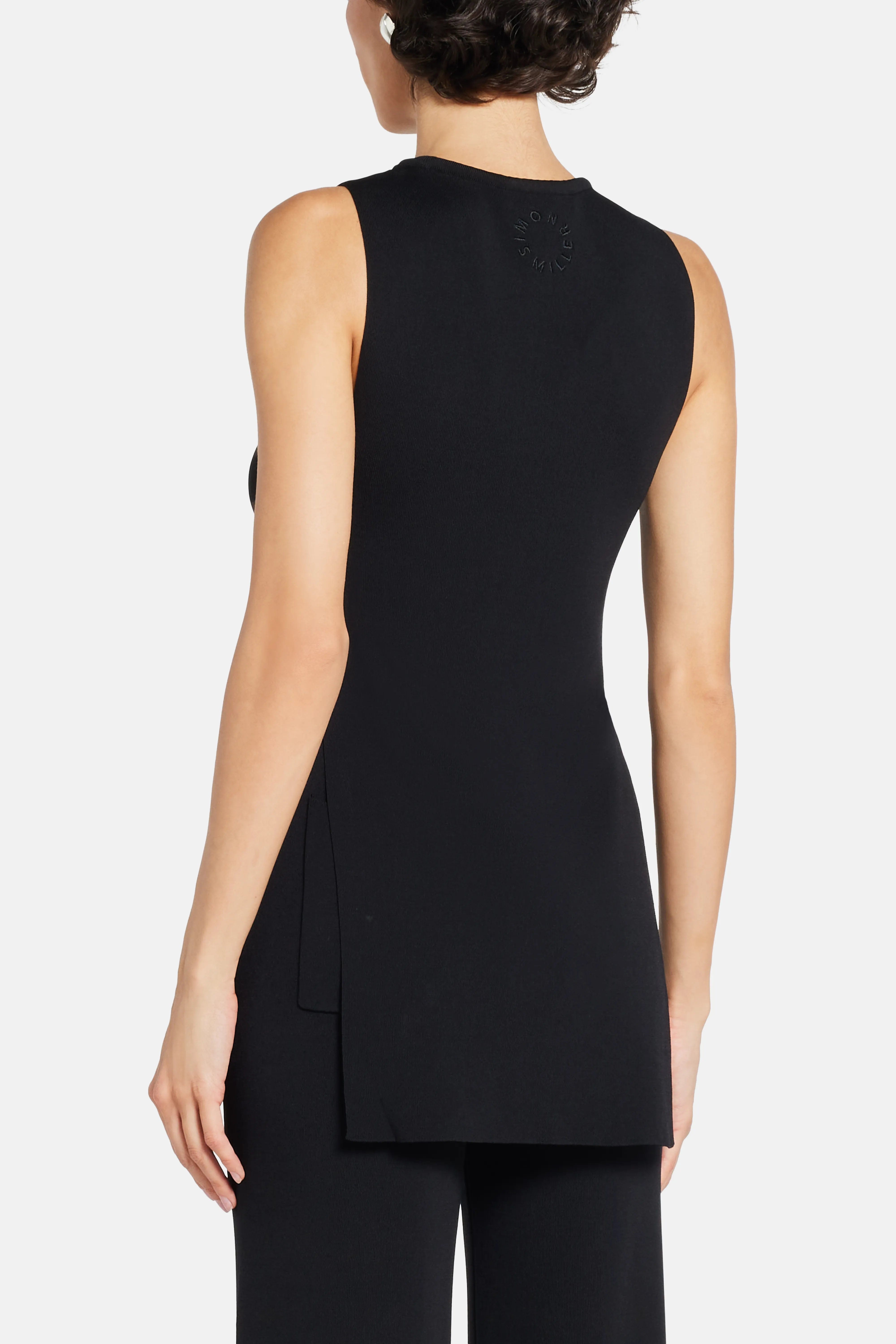 SIMON Miller Canoga Knit Sleeveless Top in Black
